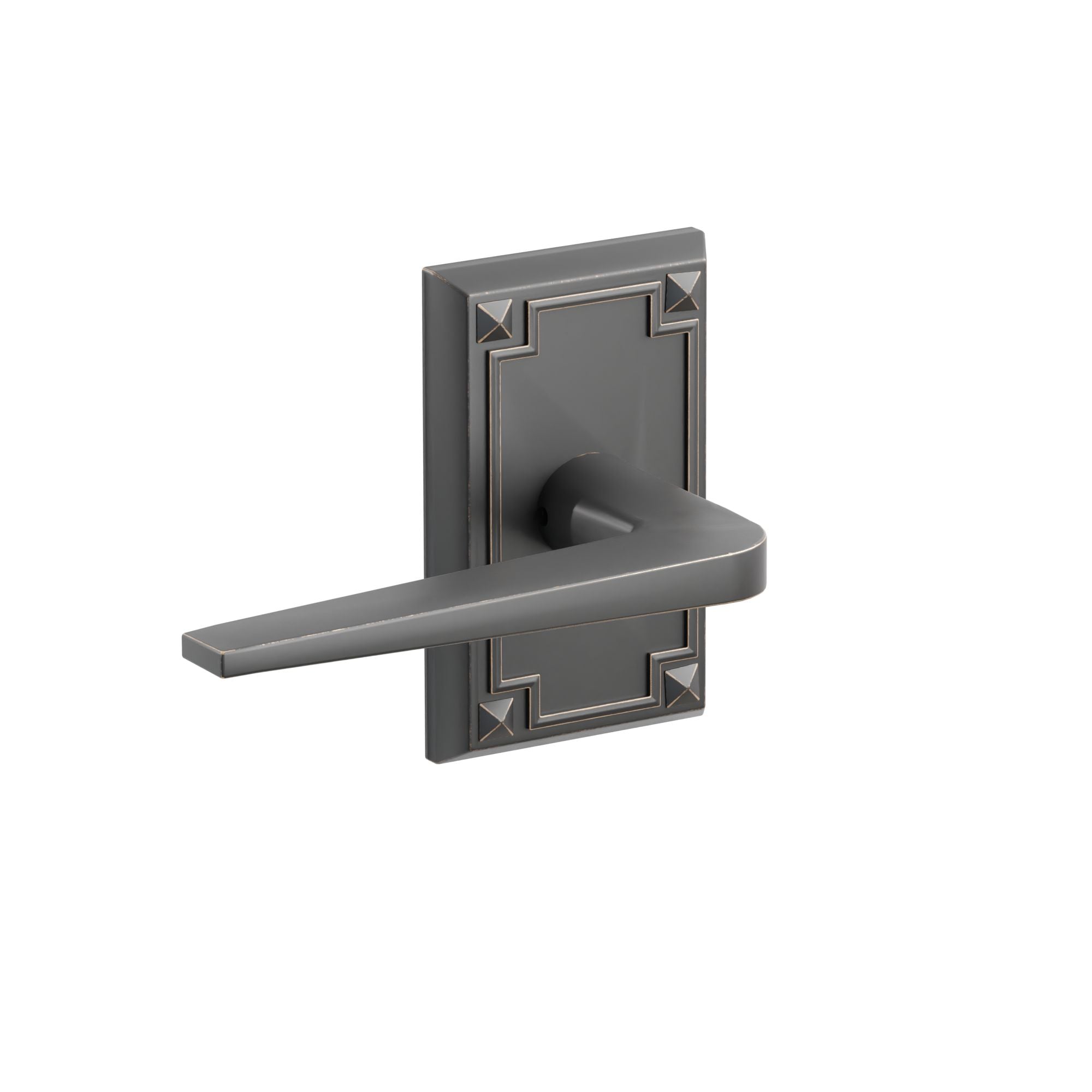 Emtek Concealed Fastener Athena Lever Set With Arts & Crafts Rosette