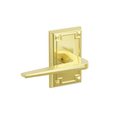 Emtek Aston Lever Set with Arts & Crafts Rosette