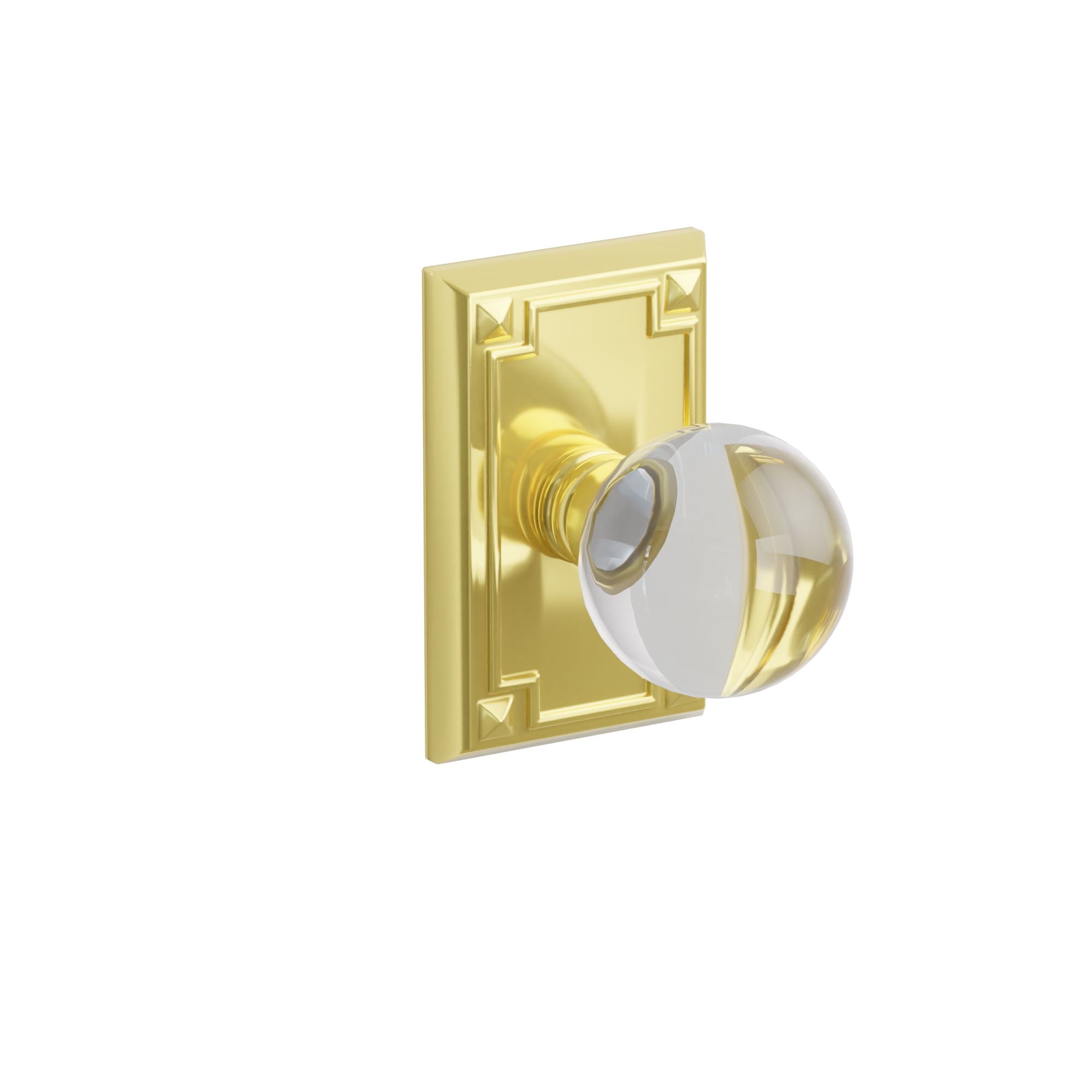 Emtek Concealed Fastener Bristol Glass Knob Set With Arts & Crafts Rosette