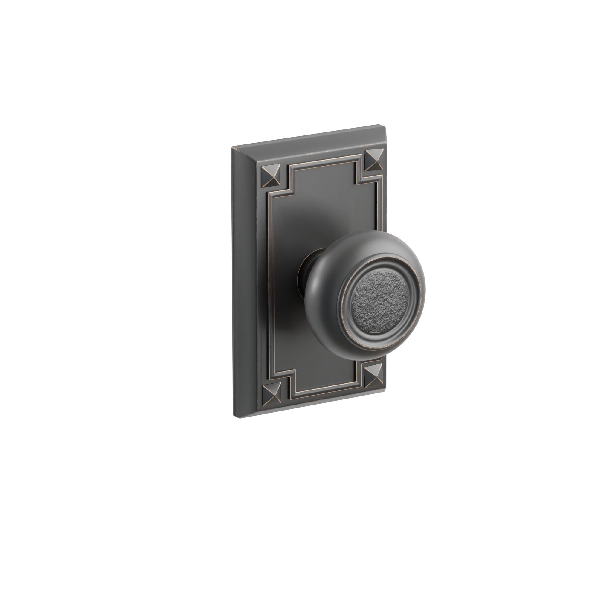 Emtek Belmont Knob Set with Arts & Crafts Rosette