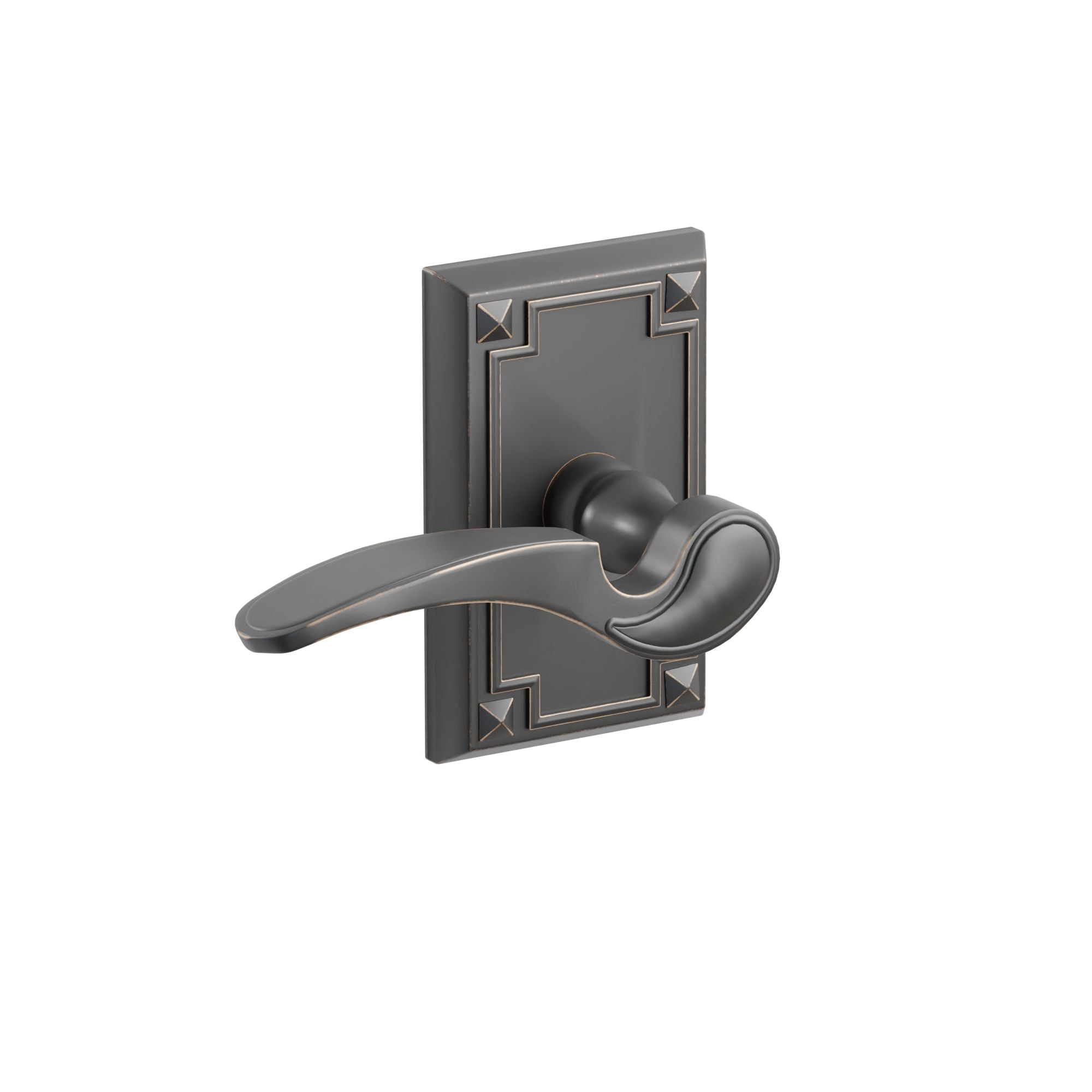 Emtek Cortina Lever Set with Arts & Crafts Rosette