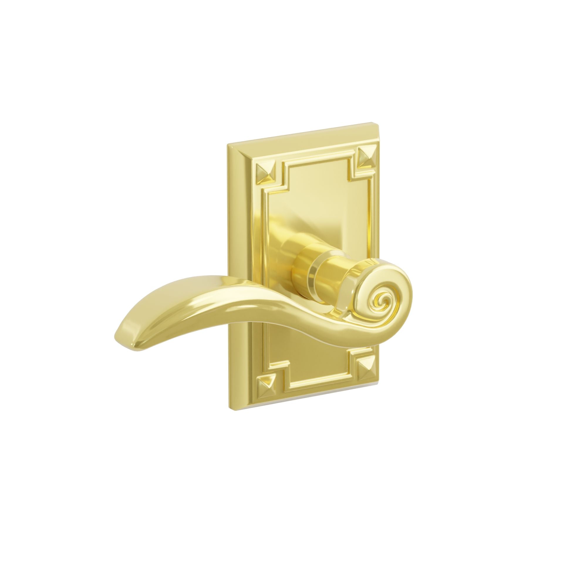 Emtek Concealed Fastener Elan Lever Set With Arts & Crafts Rosette