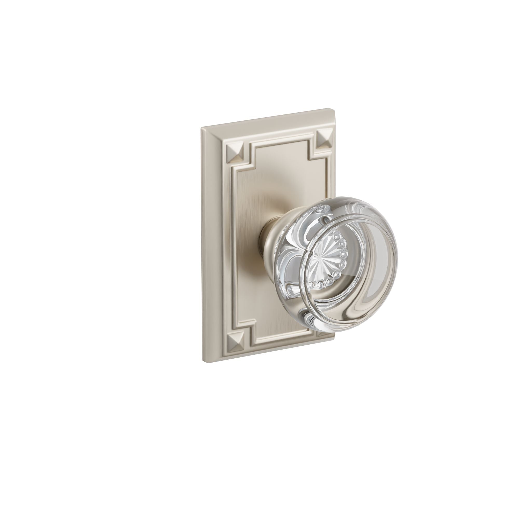 Emtek Concealed Fastener Georgetown Glass Knob Set With Arts & Crafts Rosette