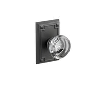 Emtek Concealed Fastener Georgetown Glass Knob Set With Arts & Crafts Rosette