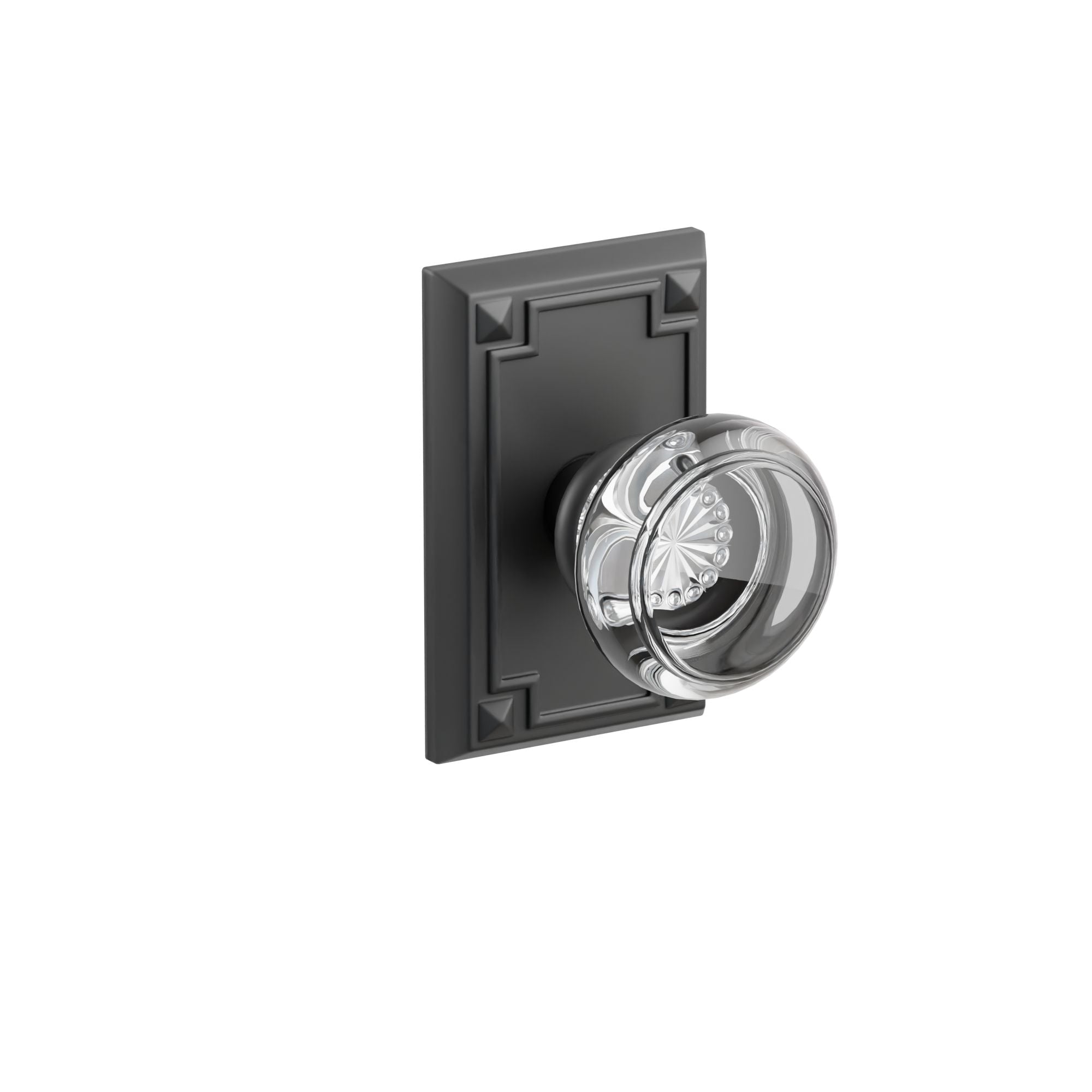 Emtek Concealed Fastener Georgetown Glass Knob Set With Arts & Crafts Rosette