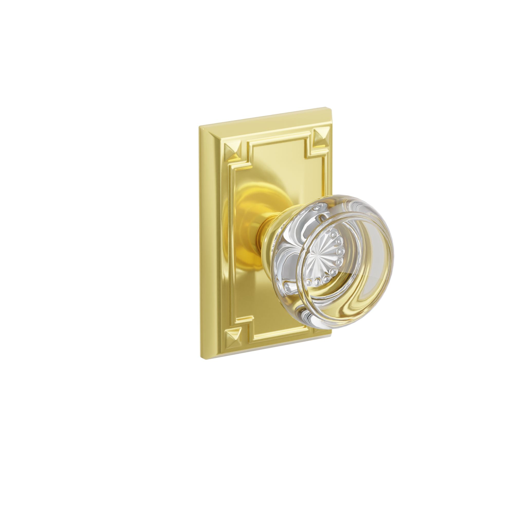 Emtek Concealed Fastener Georgetown Glass Knob Set With Arts & Crafts Rosette