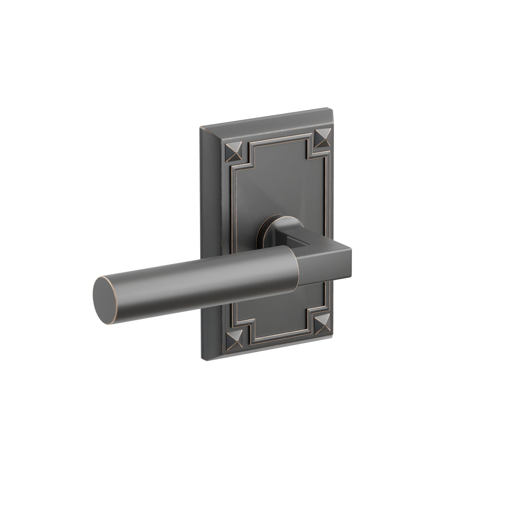 Emtek Concealed Fastener Hercules Lever Set With Arts & Crafts Rosette