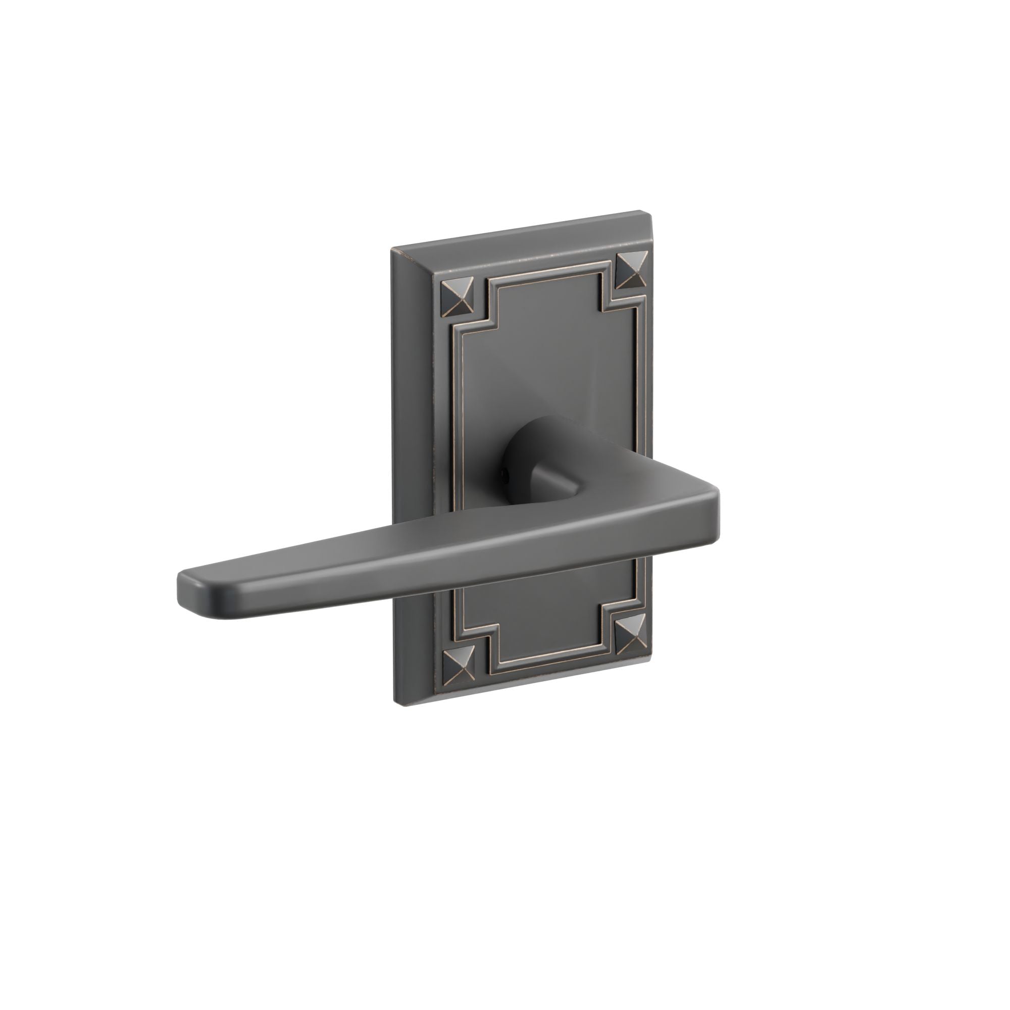 Emtek Concealed Fastener Hermes Lever Set With Arts & Crafts Rosette