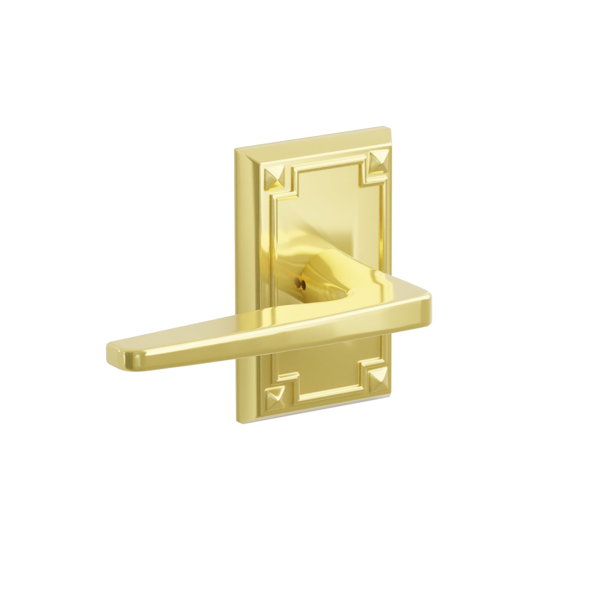 Emtek Concealed Fastener Hermes Lever Set With Arts & Crafts Rosette