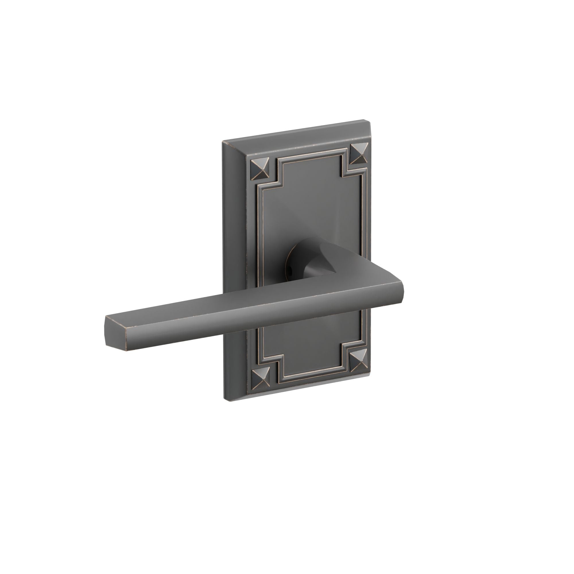 Emtek Concealed Fastener Helios Lever Set With Arts & Crafts Rosette