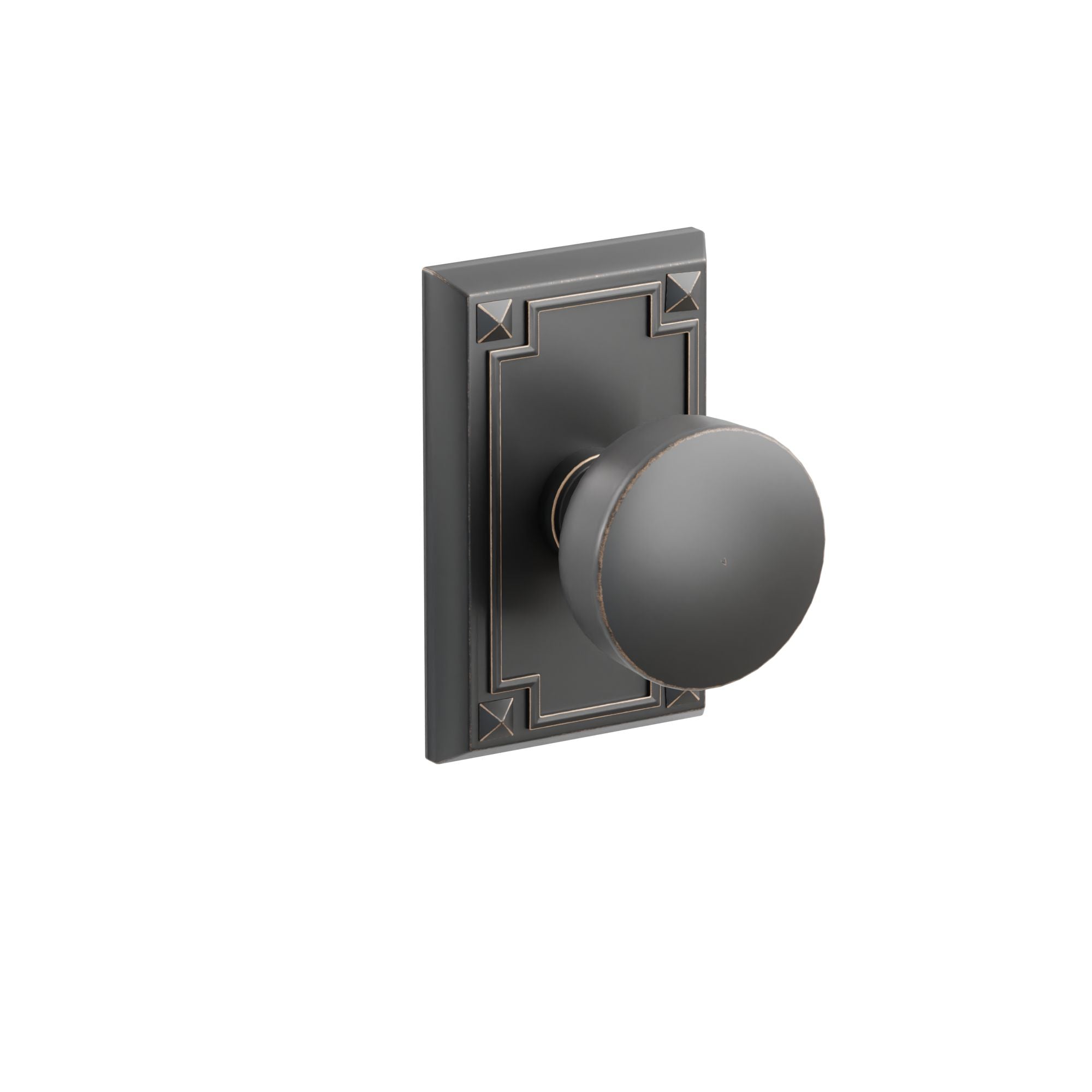 Emtek Concealed Fastener Laurent Knob Set With Arts & Crafts Rosette