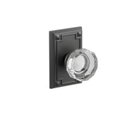 Emtek Concealed Fastener Lowell Glass Knob Set With Arts & Crafts Rosette