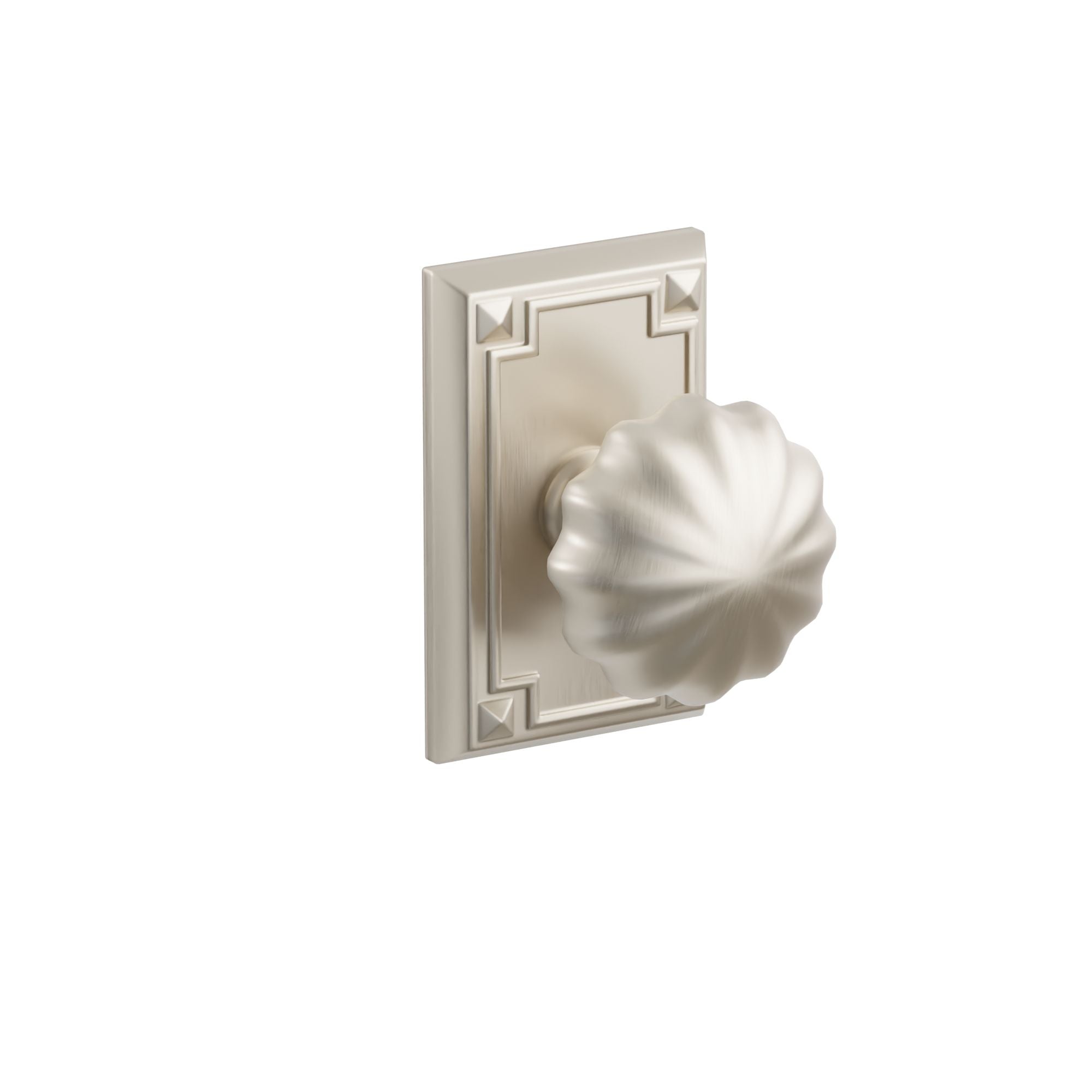 Emtek Melon Knob Set with Arts & Crafts Rosette