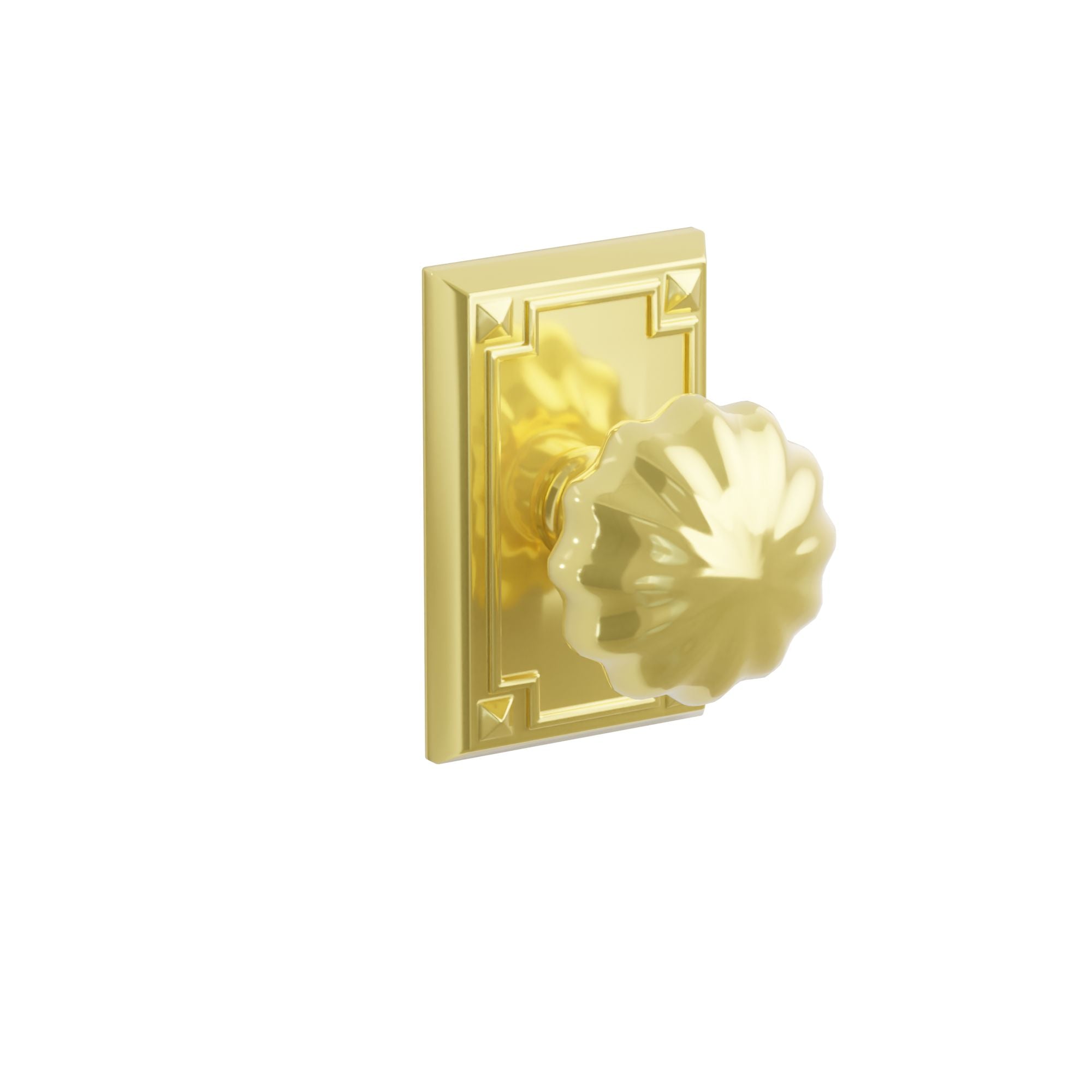 Emtek Melon Knob Set with Arts & Crafts Rosette