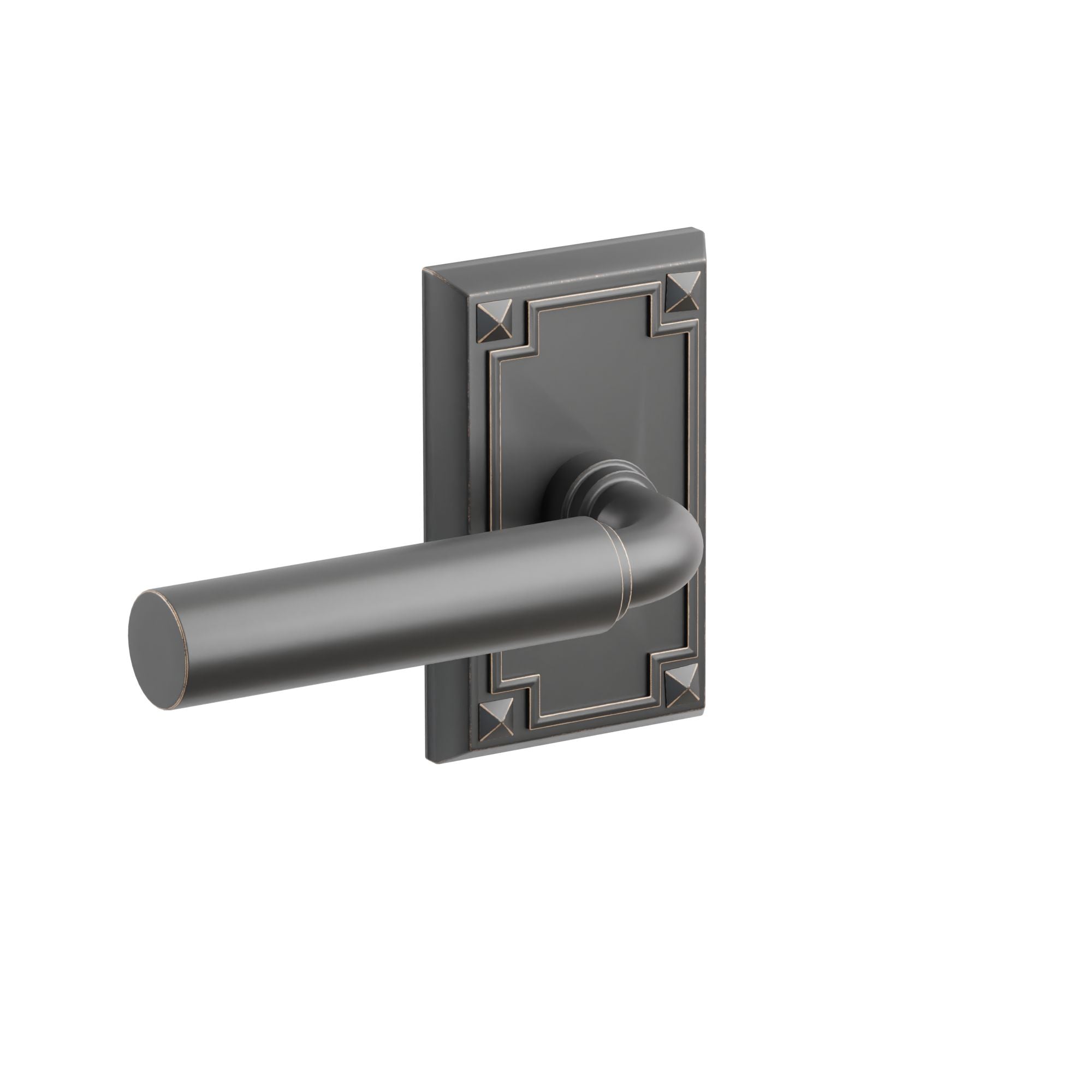 Emtek Concealed Fastener Manning Lever Set With Arts & Crafts Rosette