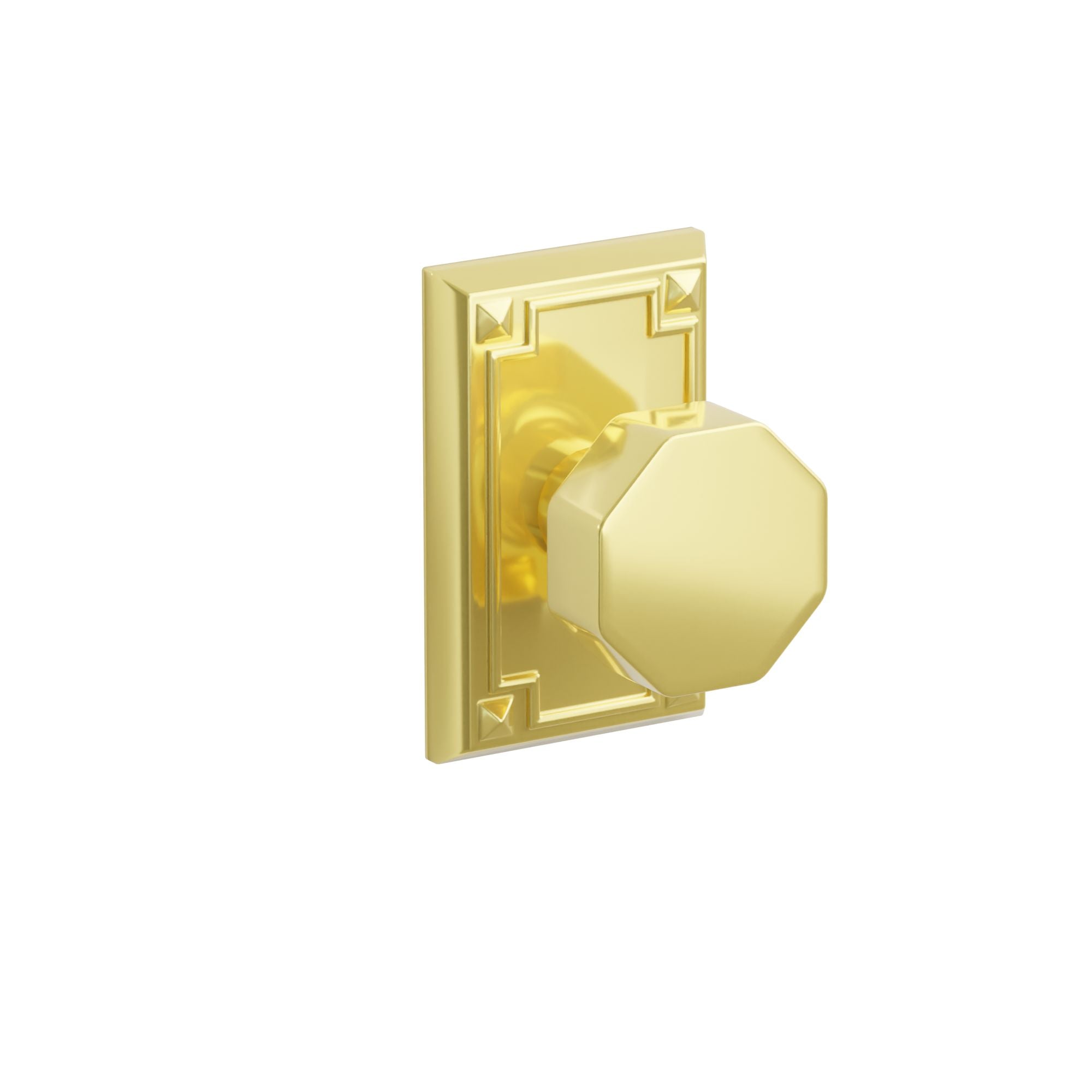 Emtek Octagon Knob Set with Arts & Crafts Rosette