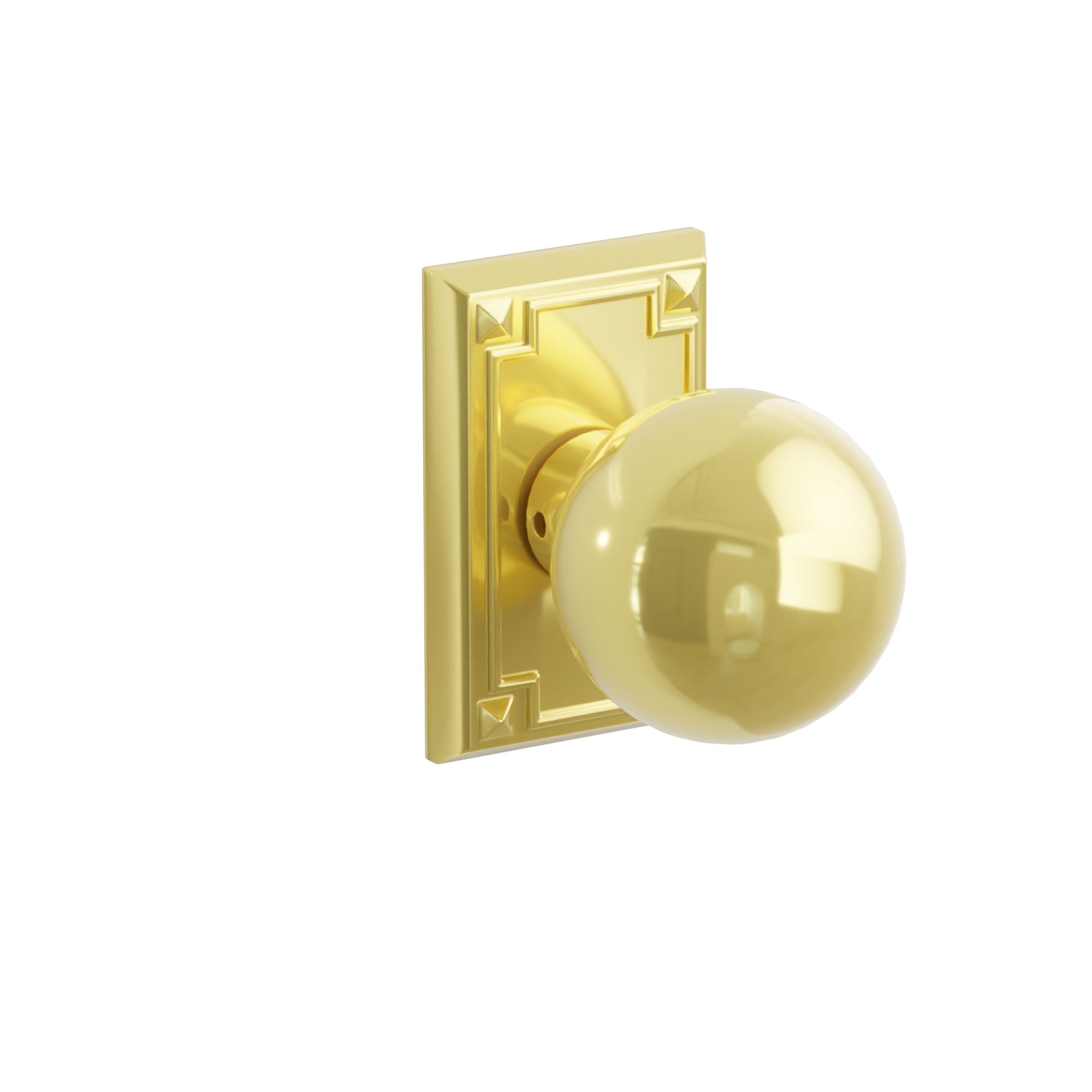 Emtek Concealed Fastener Orb Knob Set With Arts & Crafts Rosette