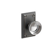 Emtek Providence Glass Knob Set with Arts & Crafts Rosette