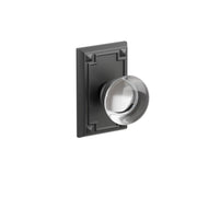 Emtek Concealed Fastener Providence Glass Knob Set With Arts & Crafts Rosette