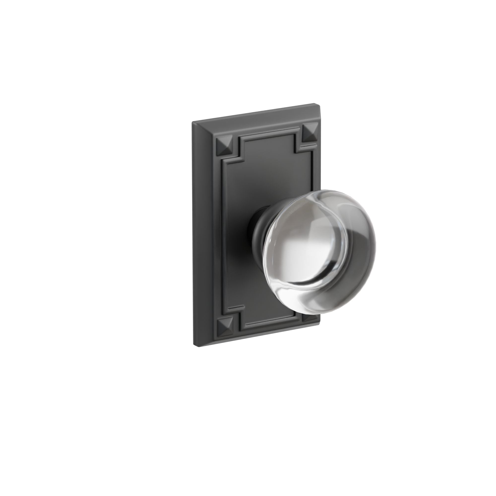 Emtek Concealed Fastener Providence Glass Knob Set With Arts & Crafts Rosette