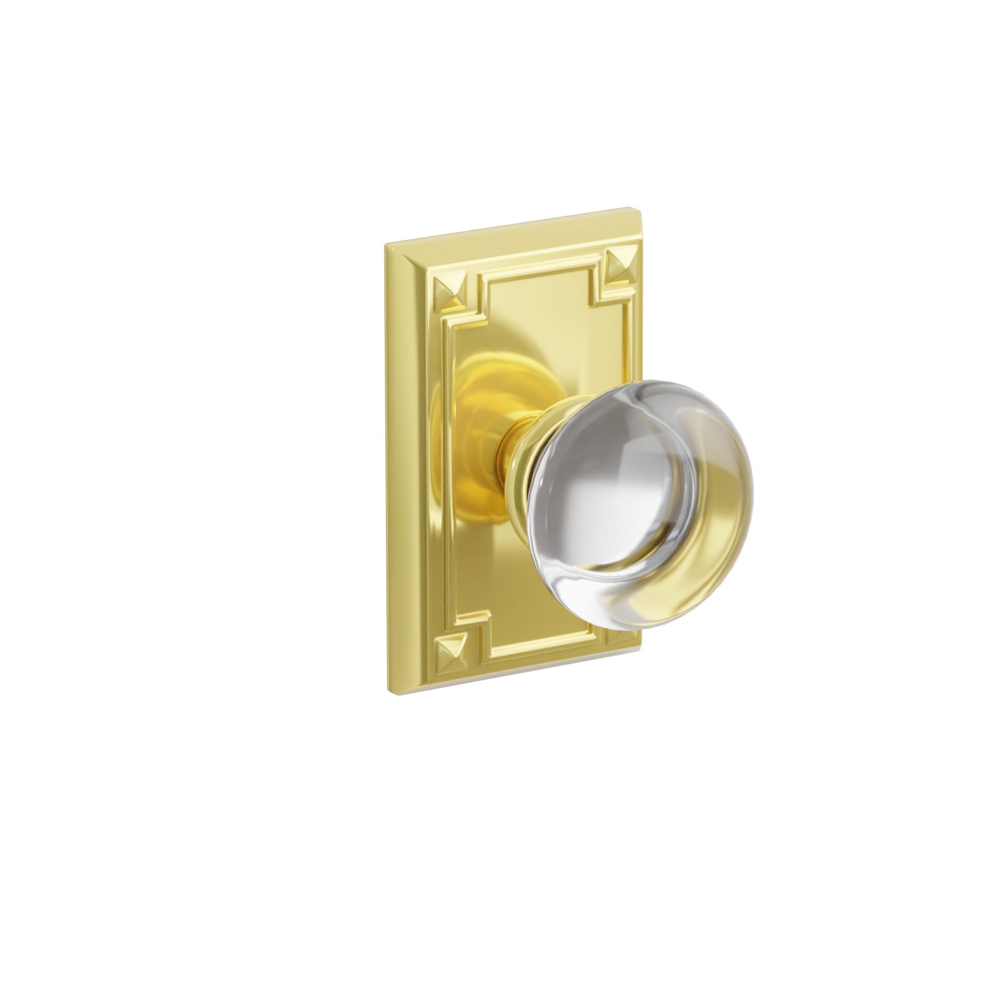 Emtek Providence Glass Knob Set with Arts & Crafts Rosette