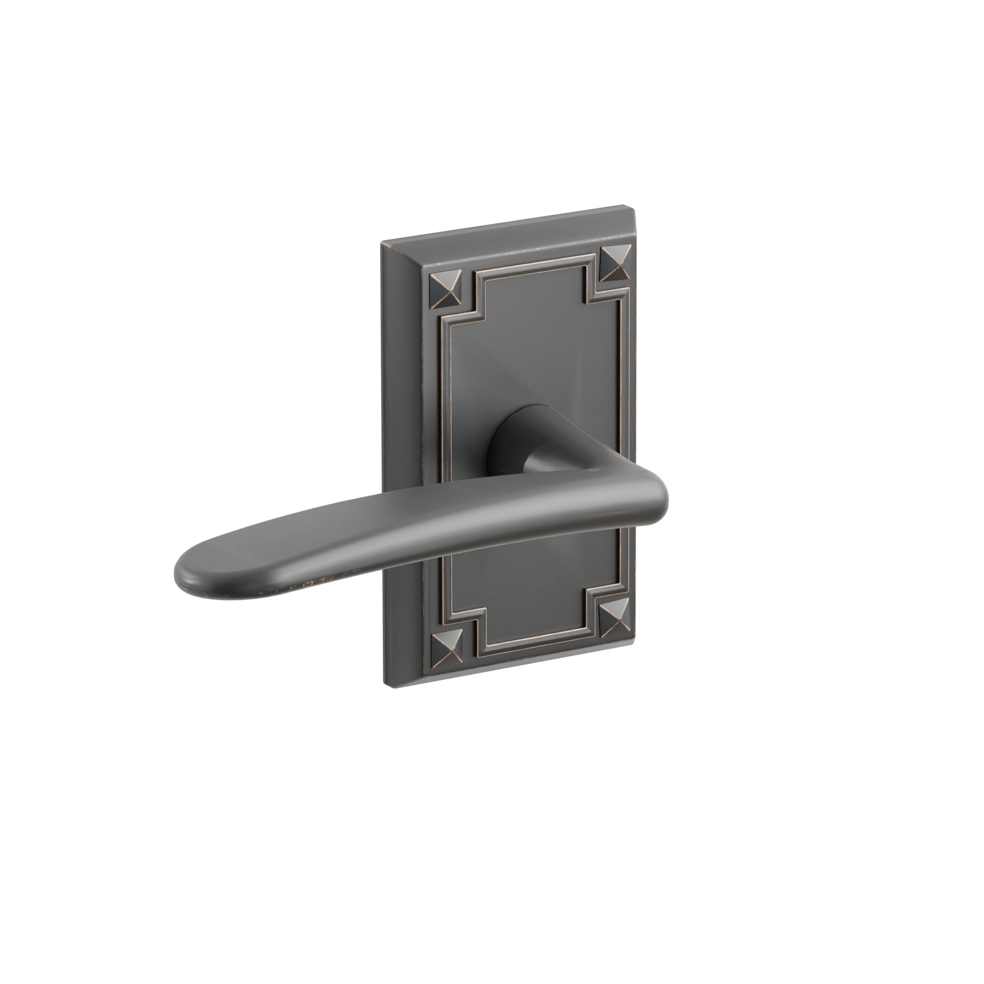 Emtek Concealed Fastener Poseidon Lever Set With Arts & Crafts Rosette