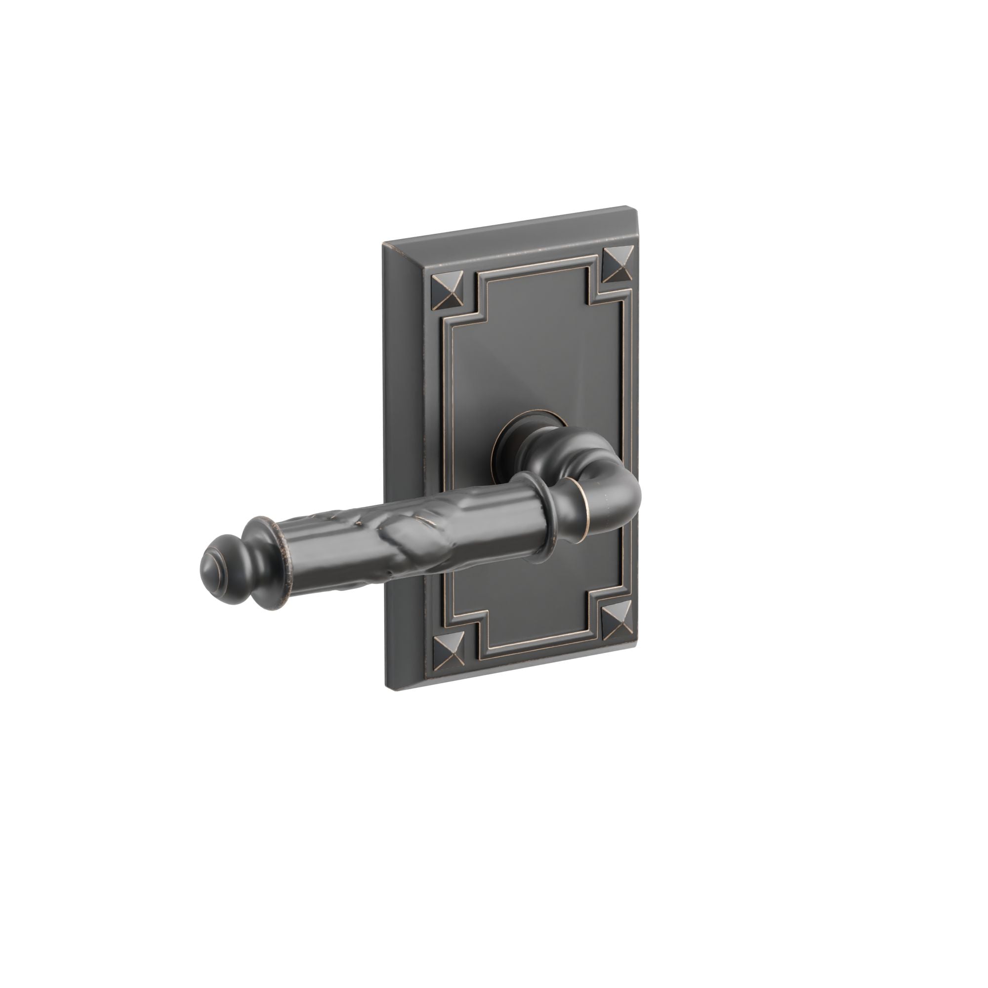 Emtek Myles Lever Set with Arts & Crafts Rosette