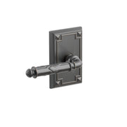 Emtek Concealed Fastener Ribbon & Reed Lever Set With Arts & Crafts Rosette