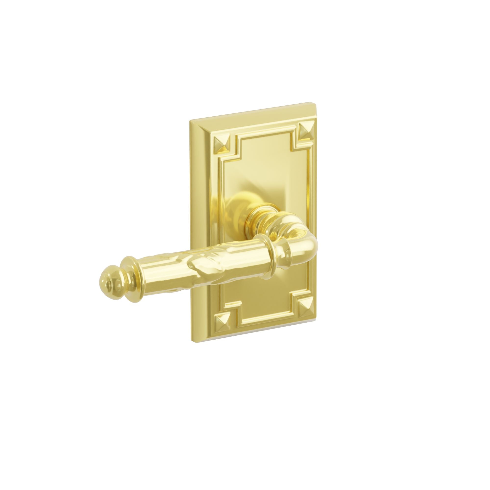 Emtek Concealed Fastener Ribbon & Reed Lever Set With Arts & Crafts Rosette