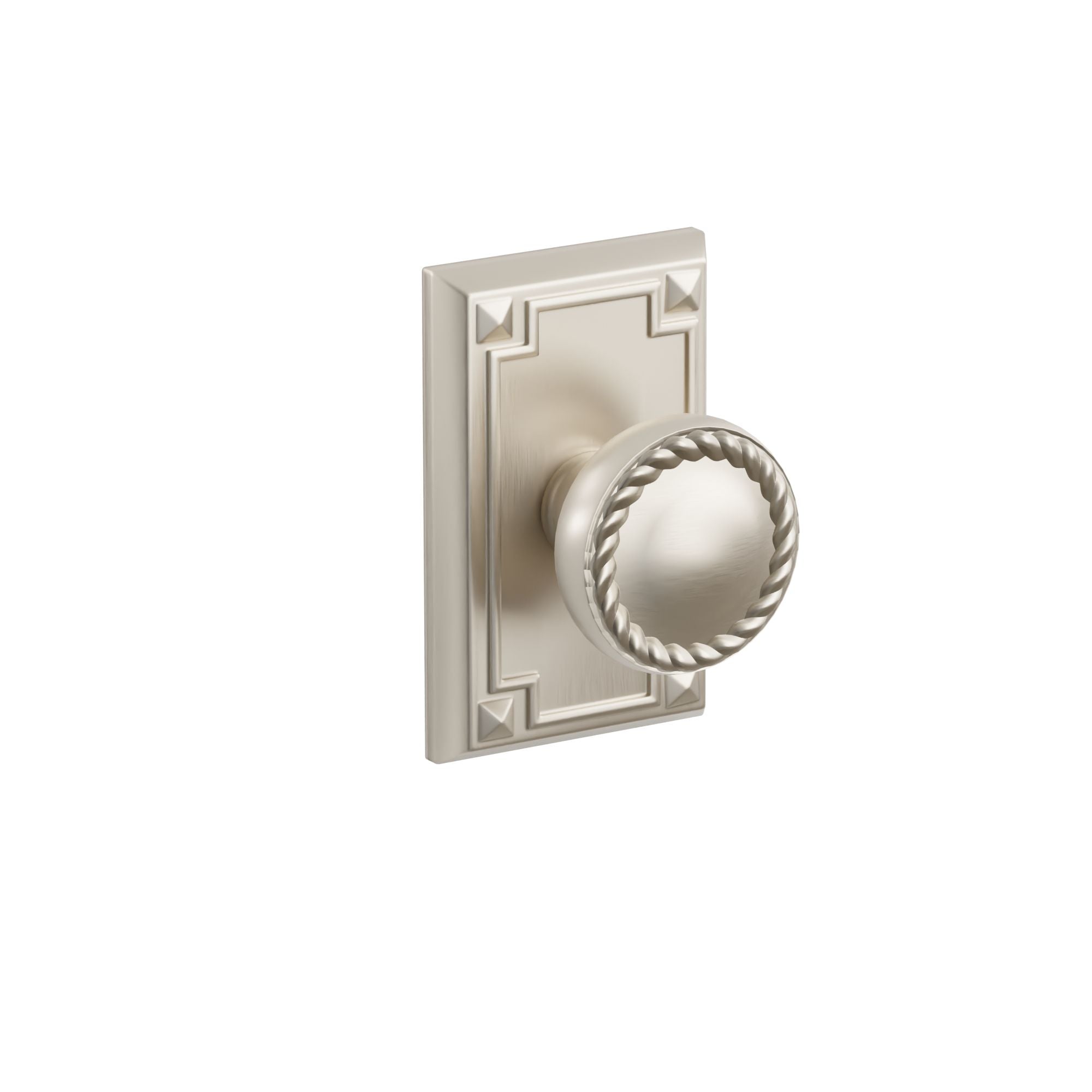 Emtek Concealed Fastener Rope Knob Set With Arts & Crafts Rosette