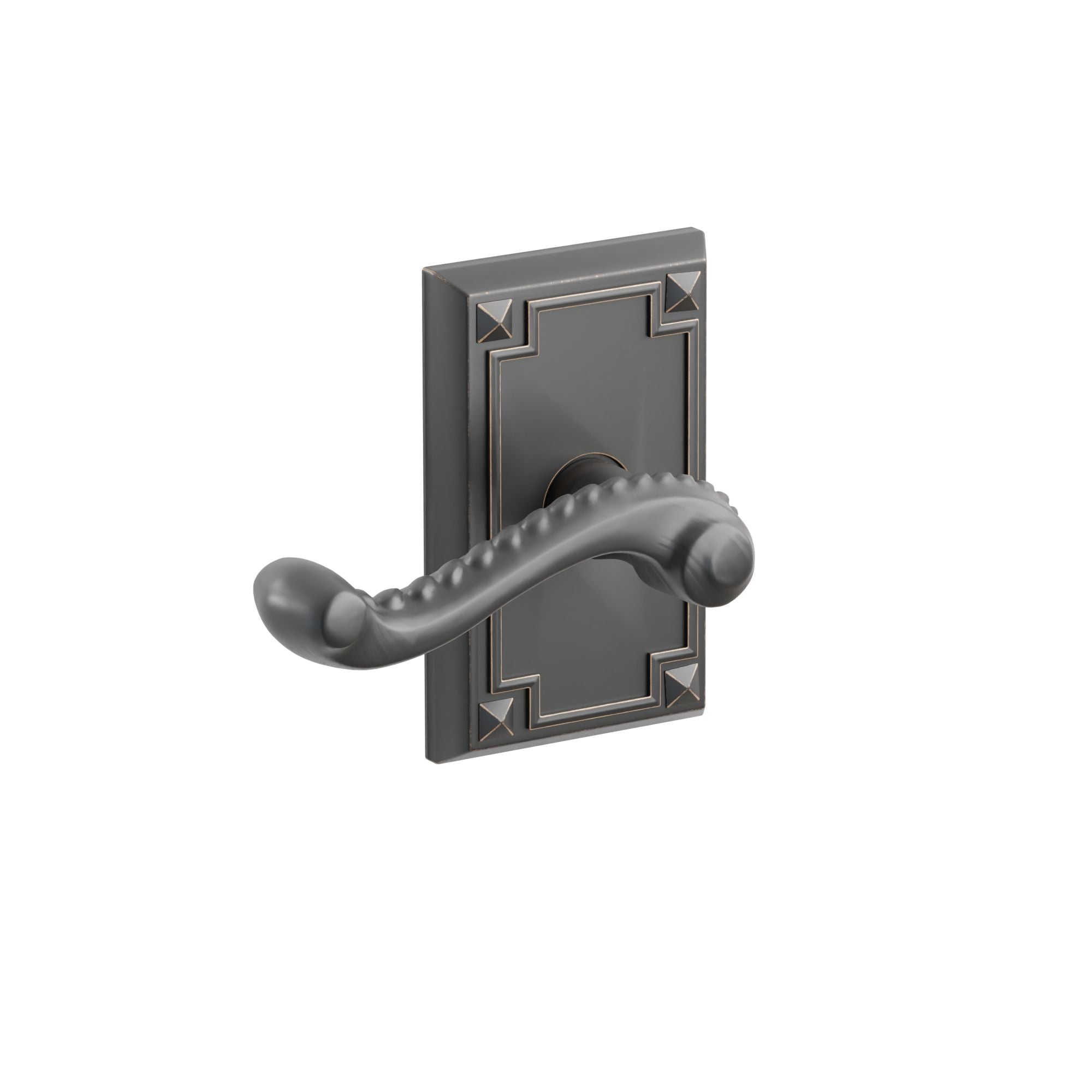 Emtek Concealed Fastener Rope Lever Set With Arts & Crafts Rosette