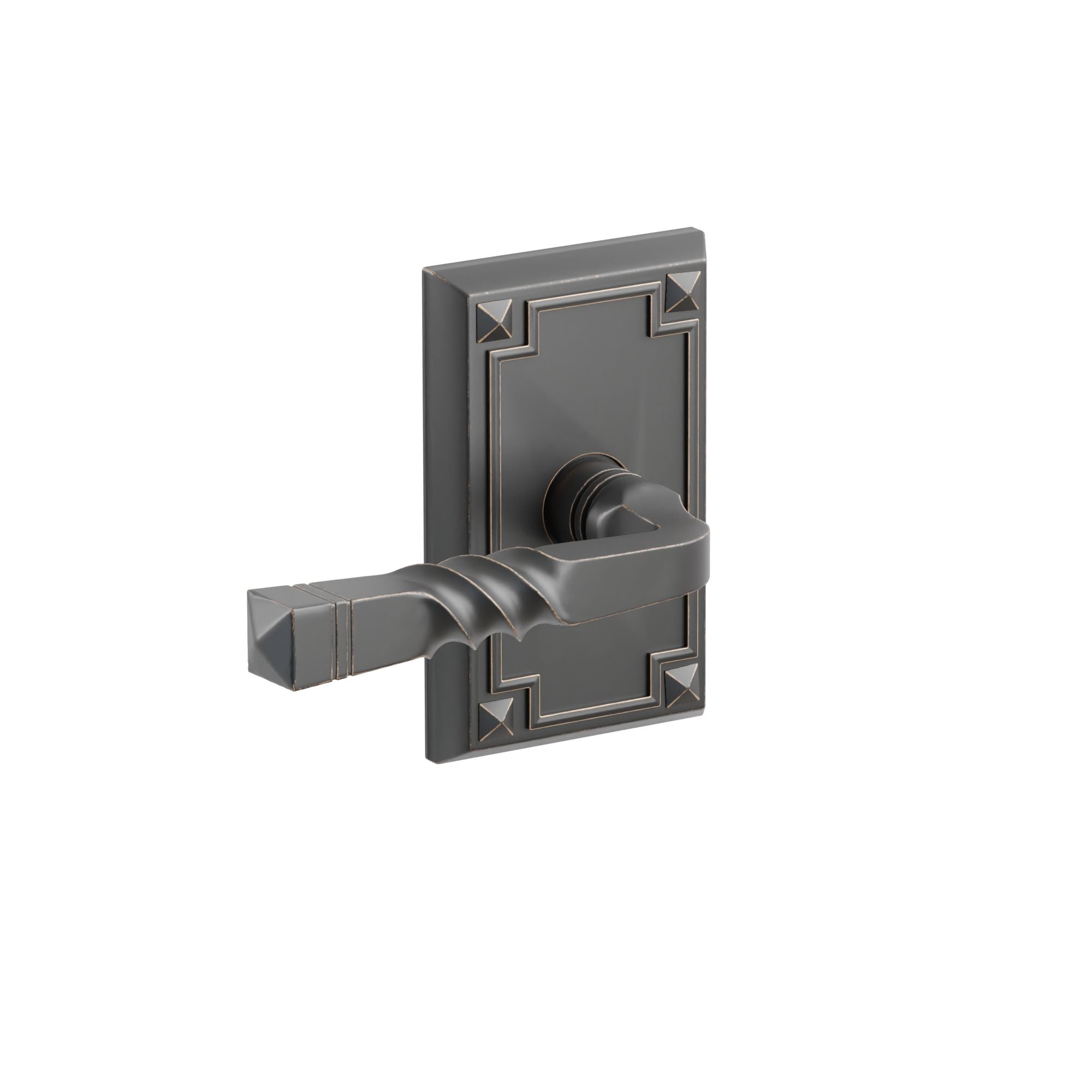 Emtek Concealed Fastener Santa Fe Lever Set With Arts & Crafts Rosette