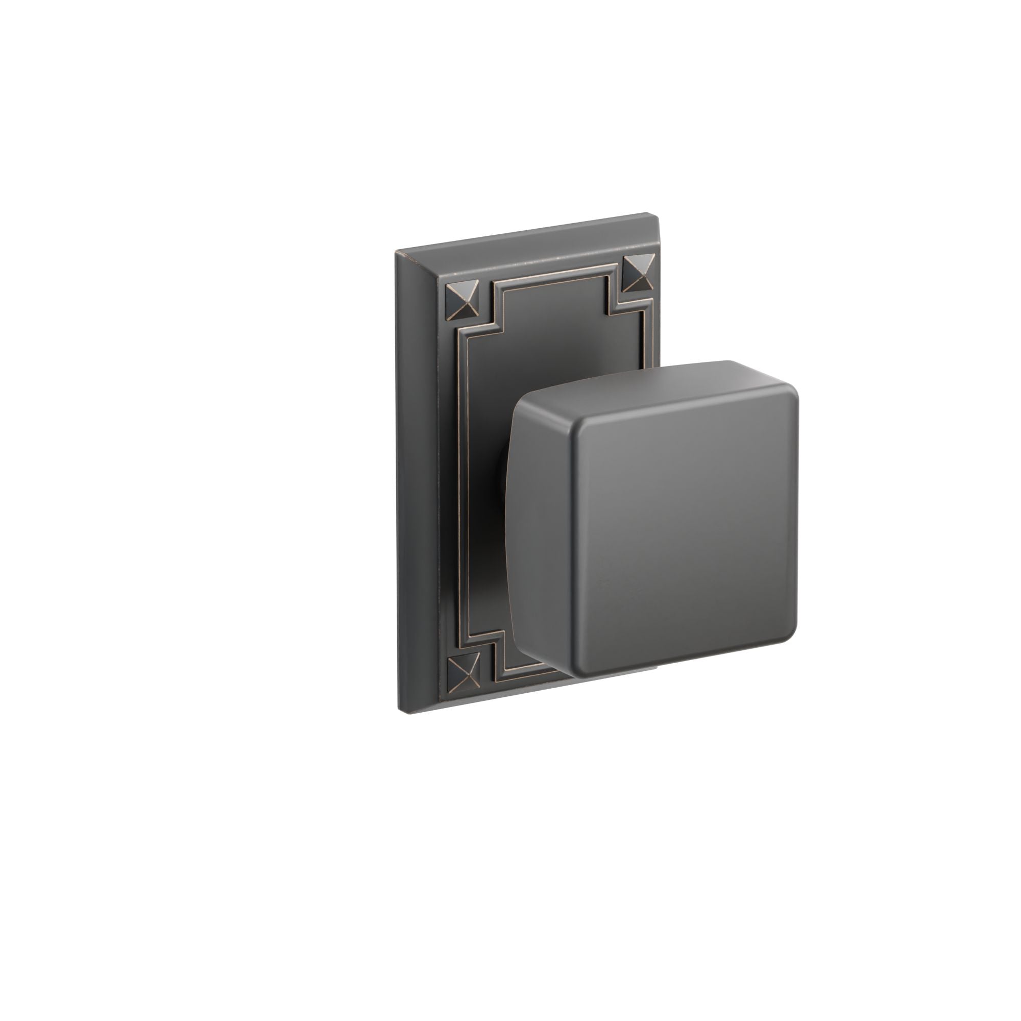 Emtek Concealed Fastener Square Knob Set With Arts & Crafts Rosette