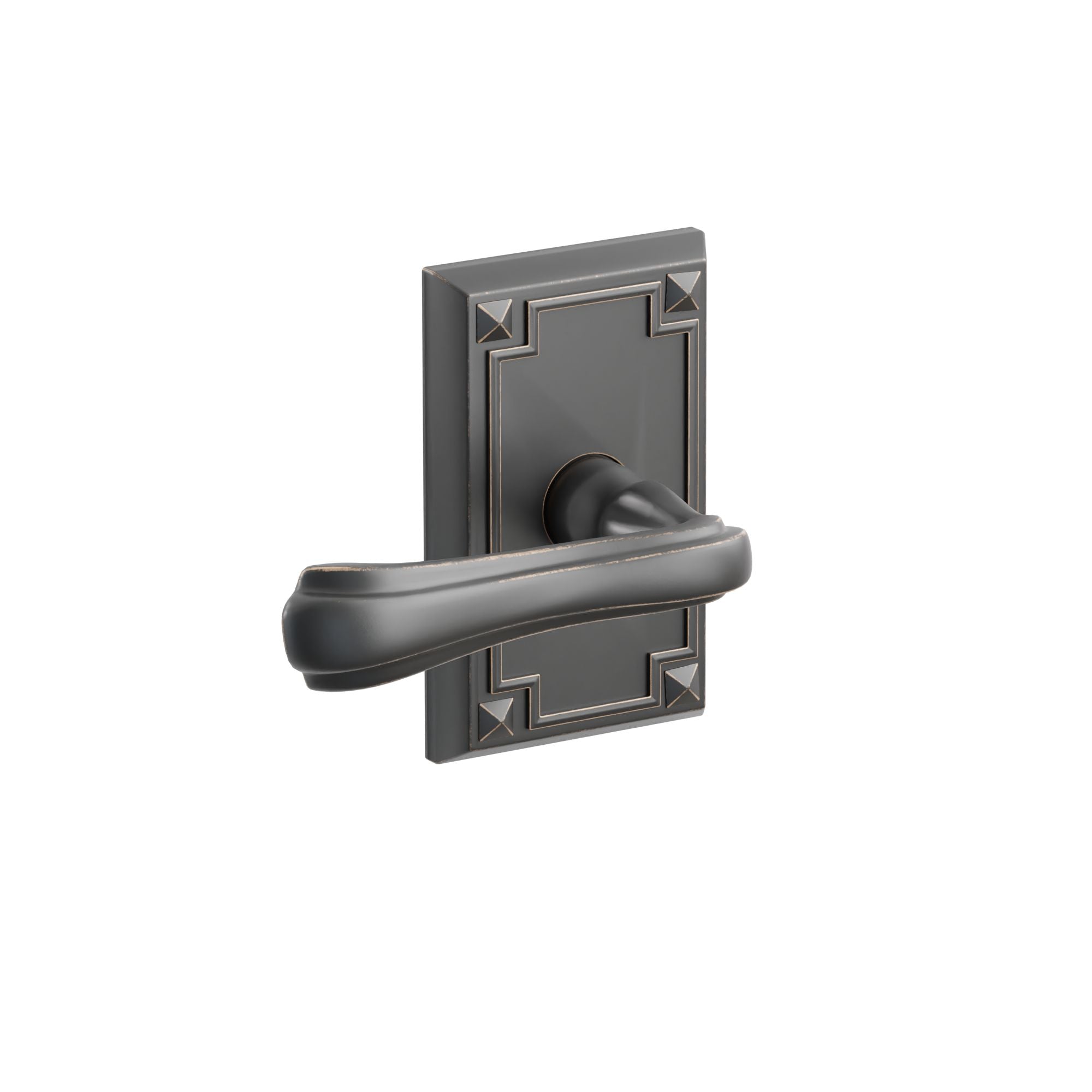 Emtek Triton Lever Set with Arts & Crafts Rosette