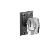 Emtek Windsor Glass Knob Set with Arts & Crafts Rosette