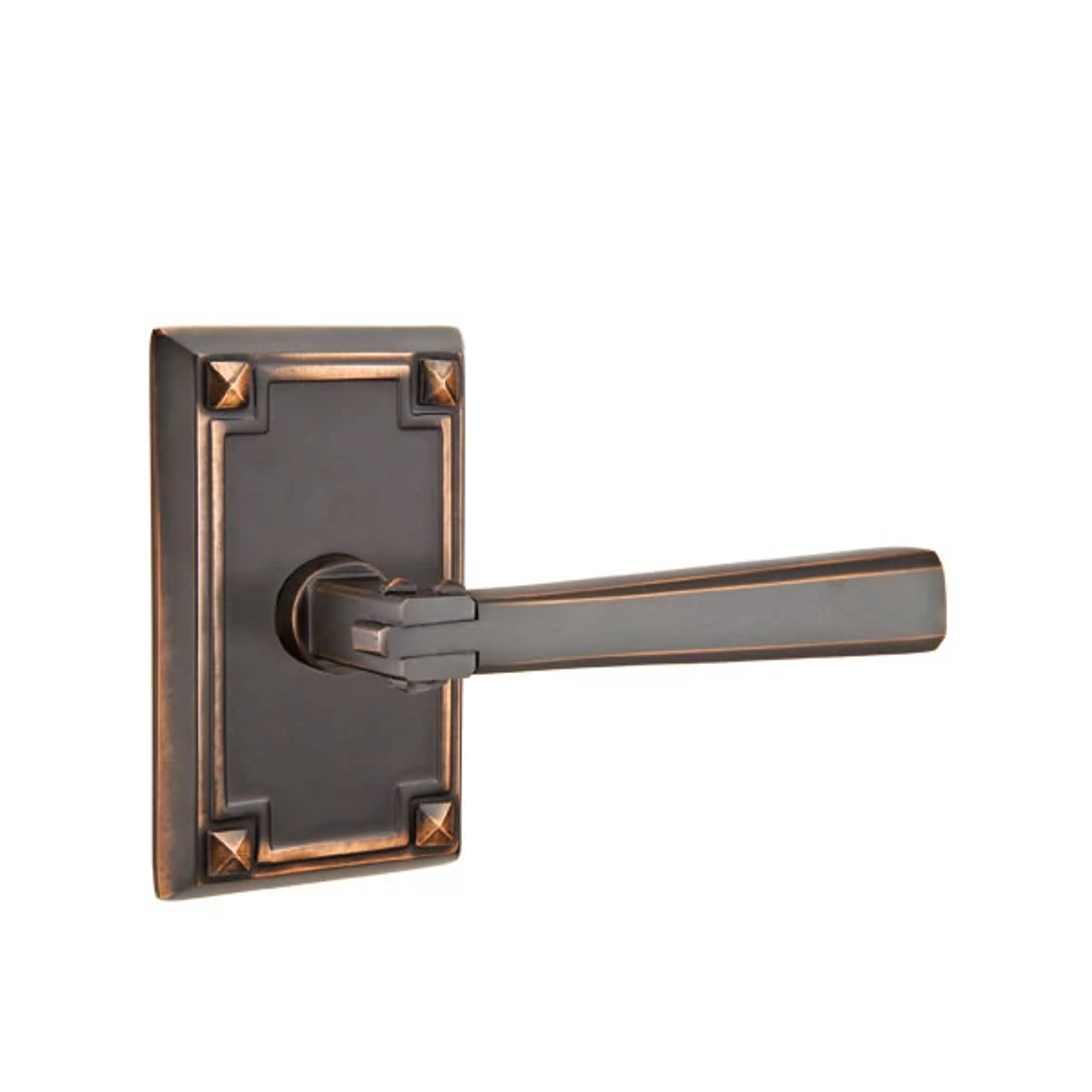 Emtek Arts & Crafts Lever Set with Arts & Crafts Rosette