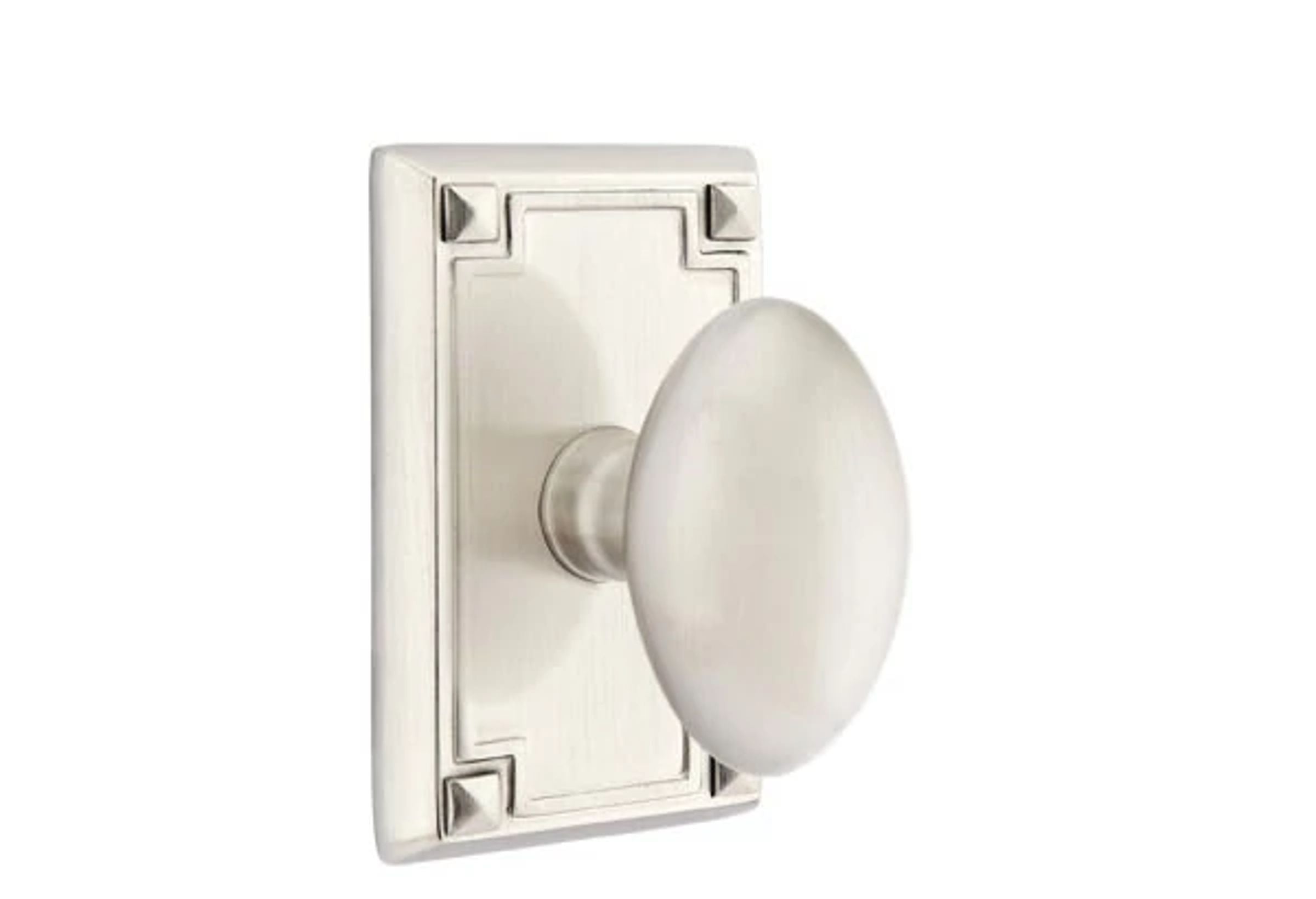 Emtek Egg Knob Set with Arts & Crafts Rosette