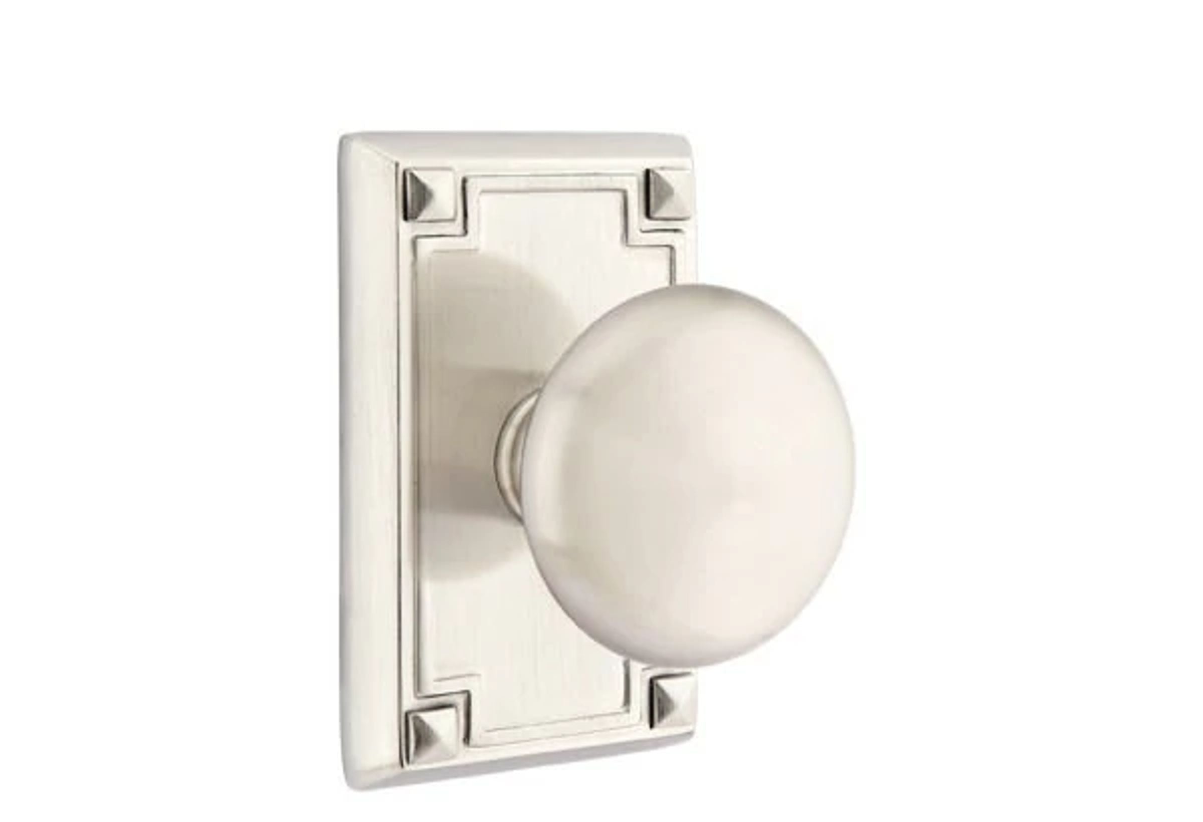 Emtek Providence Knob Set with Arts & Crafts Rosette