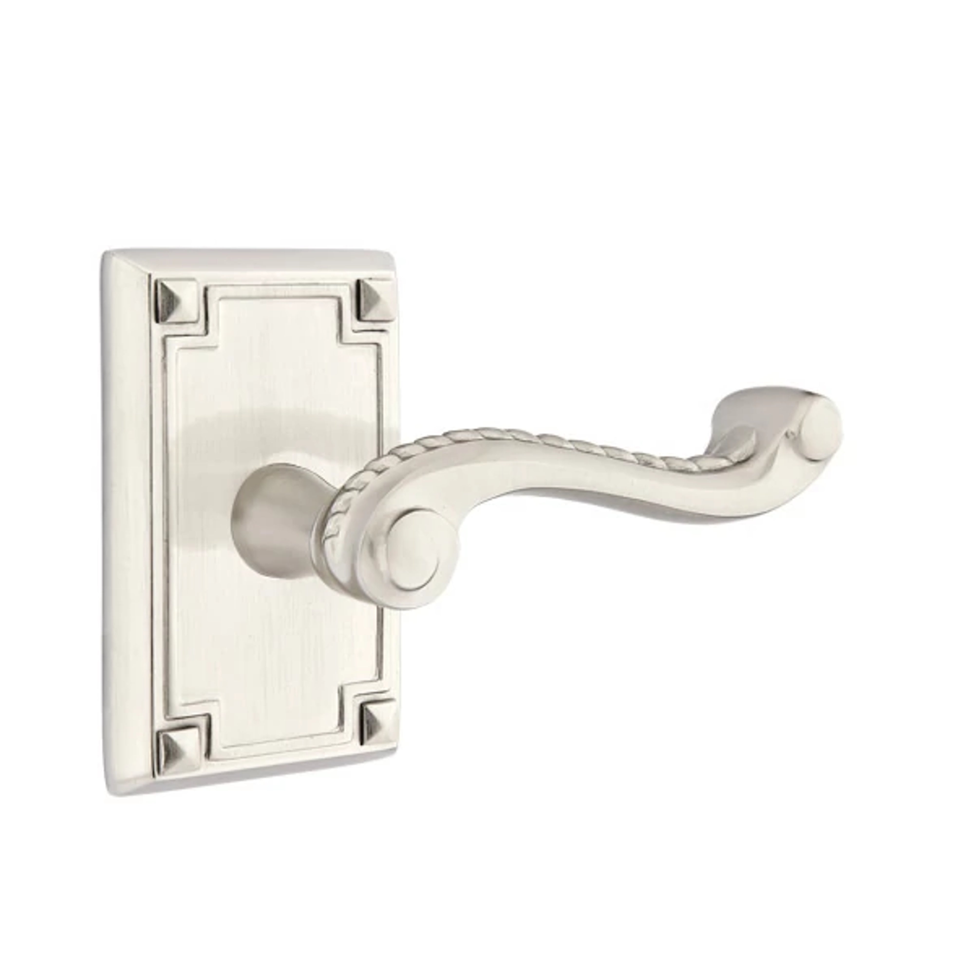 Emtek Rope Lever Set with Arts & Crafts Rosette