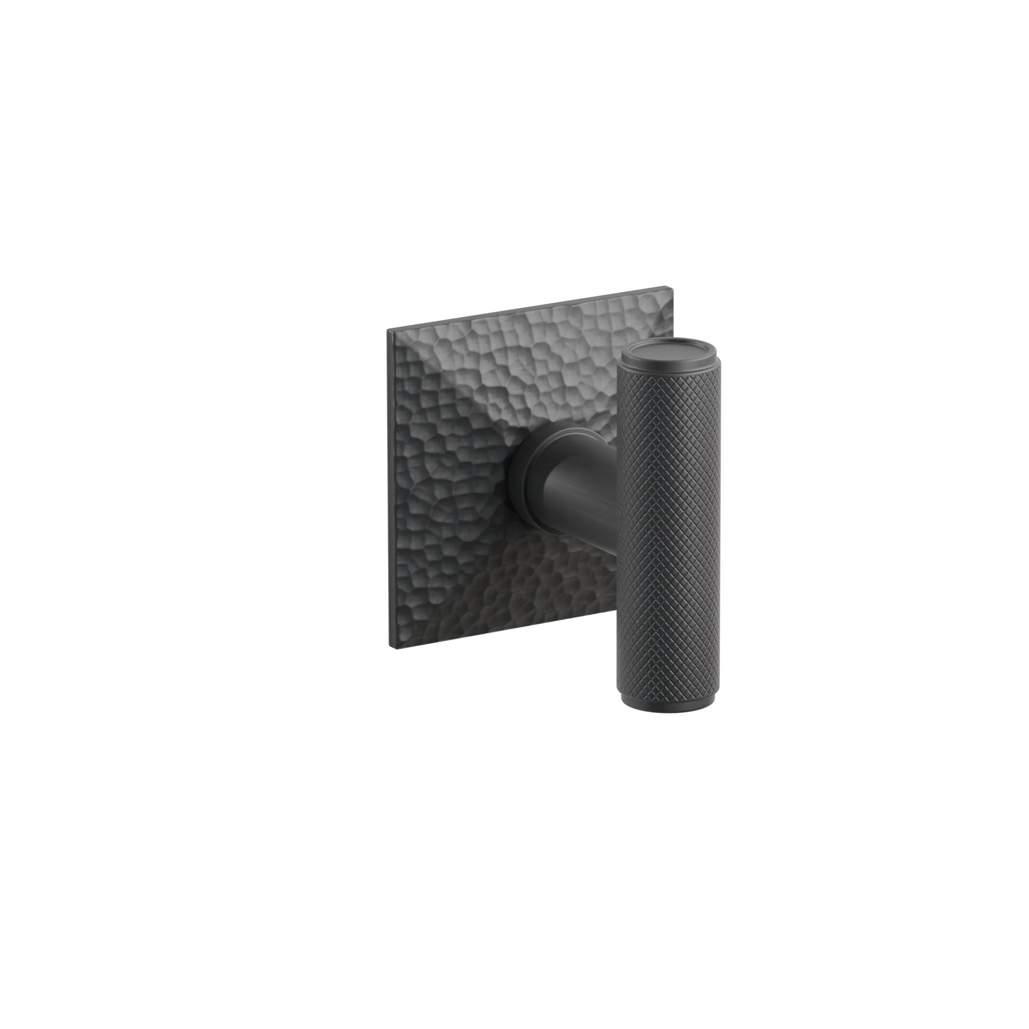 Emtek Ace Knurled Knob Set with Hammered Rosette