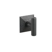 Emtek Concealed Fastener Ace Knurled Knob Set With Hammered Rosette