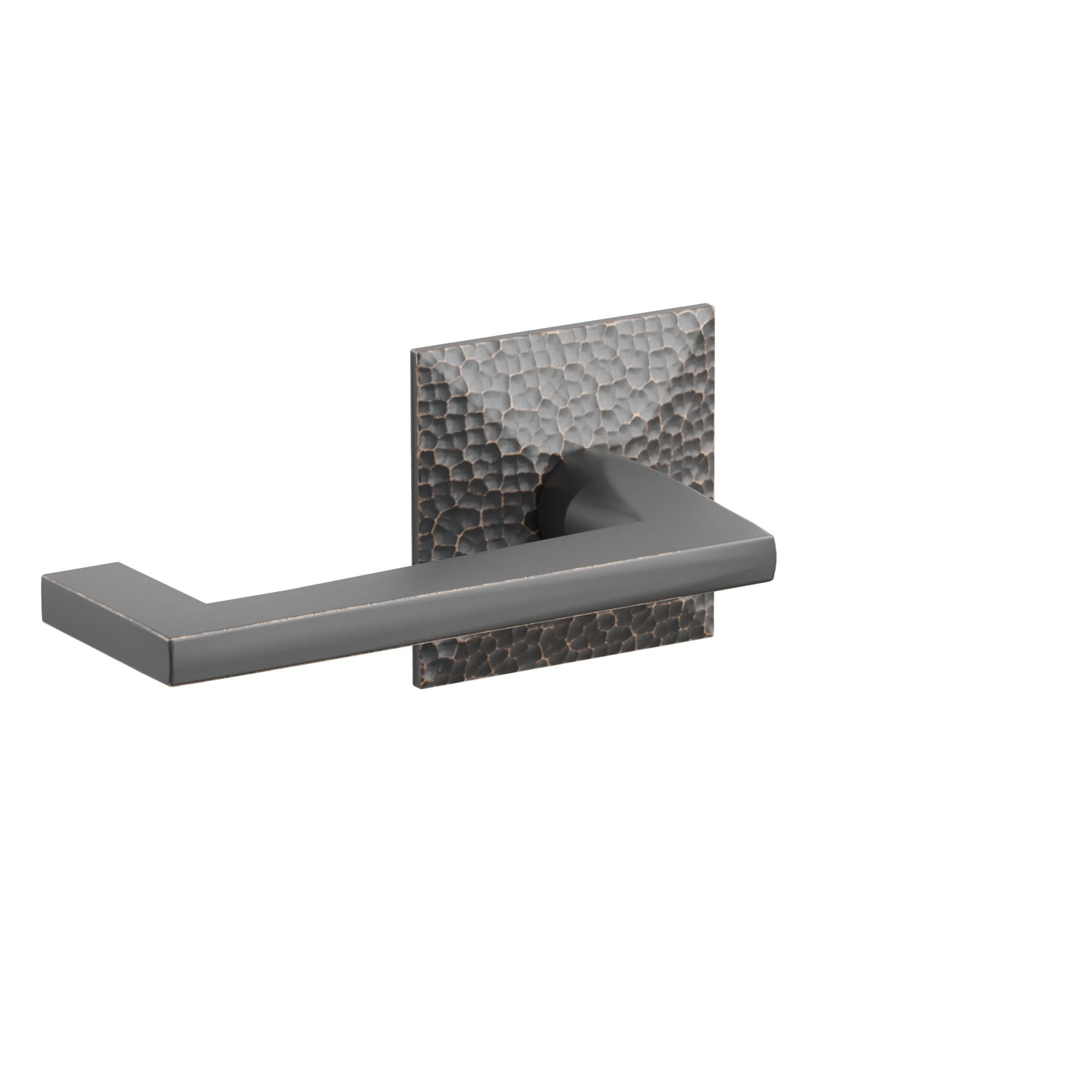 Emtek Concealed Fastener Argos Lever Set With Hammered Rosette