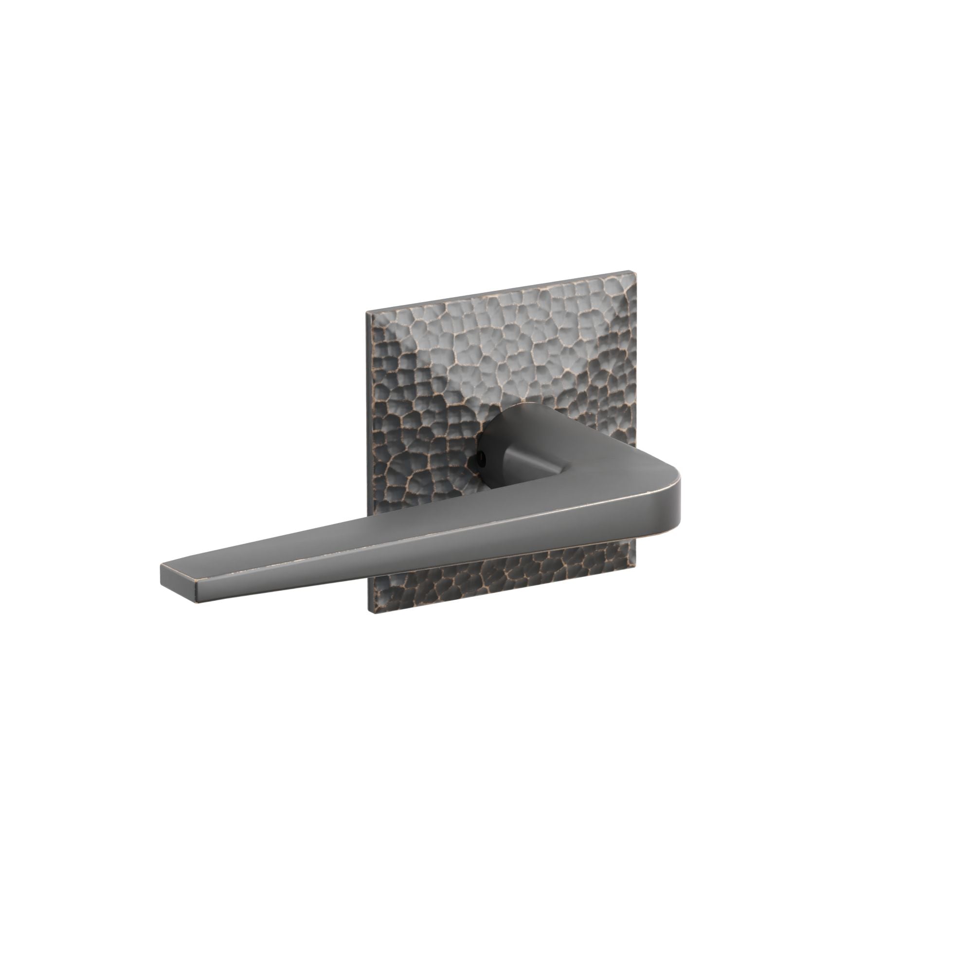 Emtek Concealed Fastener Athena Lever Set With Hammered Rosette