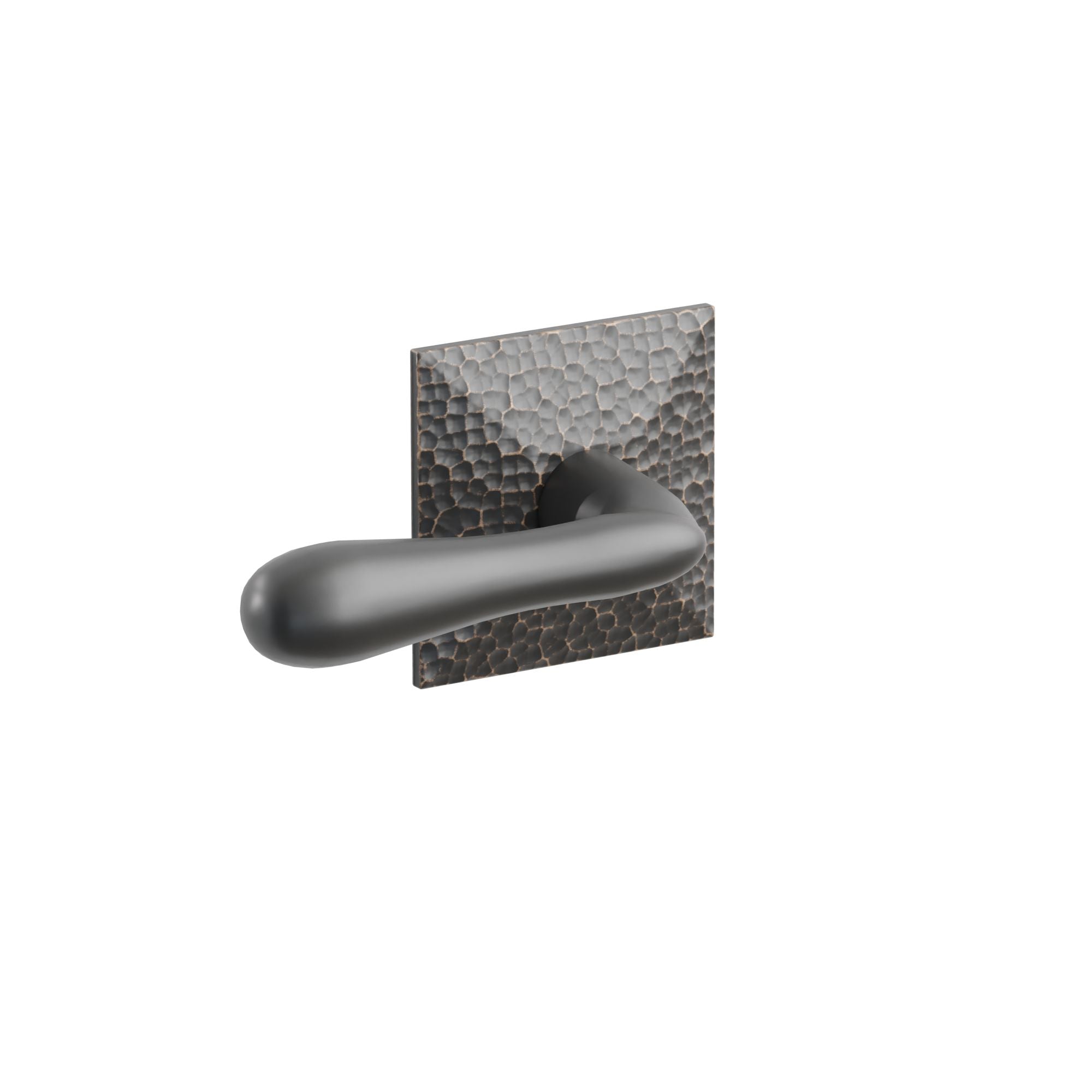 Emtek Basel Lever Set with Hammered Rosette