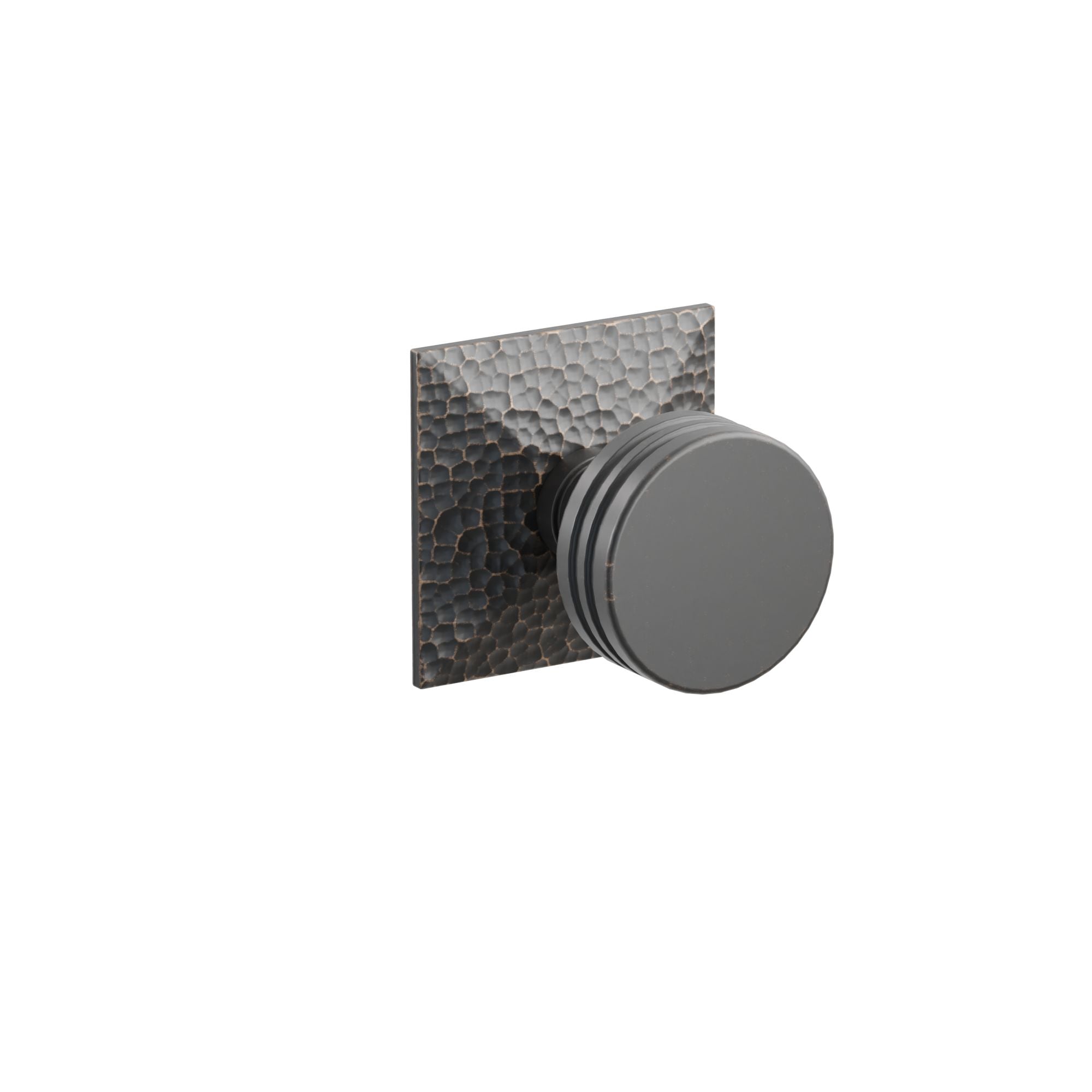 Emtek Concealed Fastener Bern Knob Set With Hammered Rosette