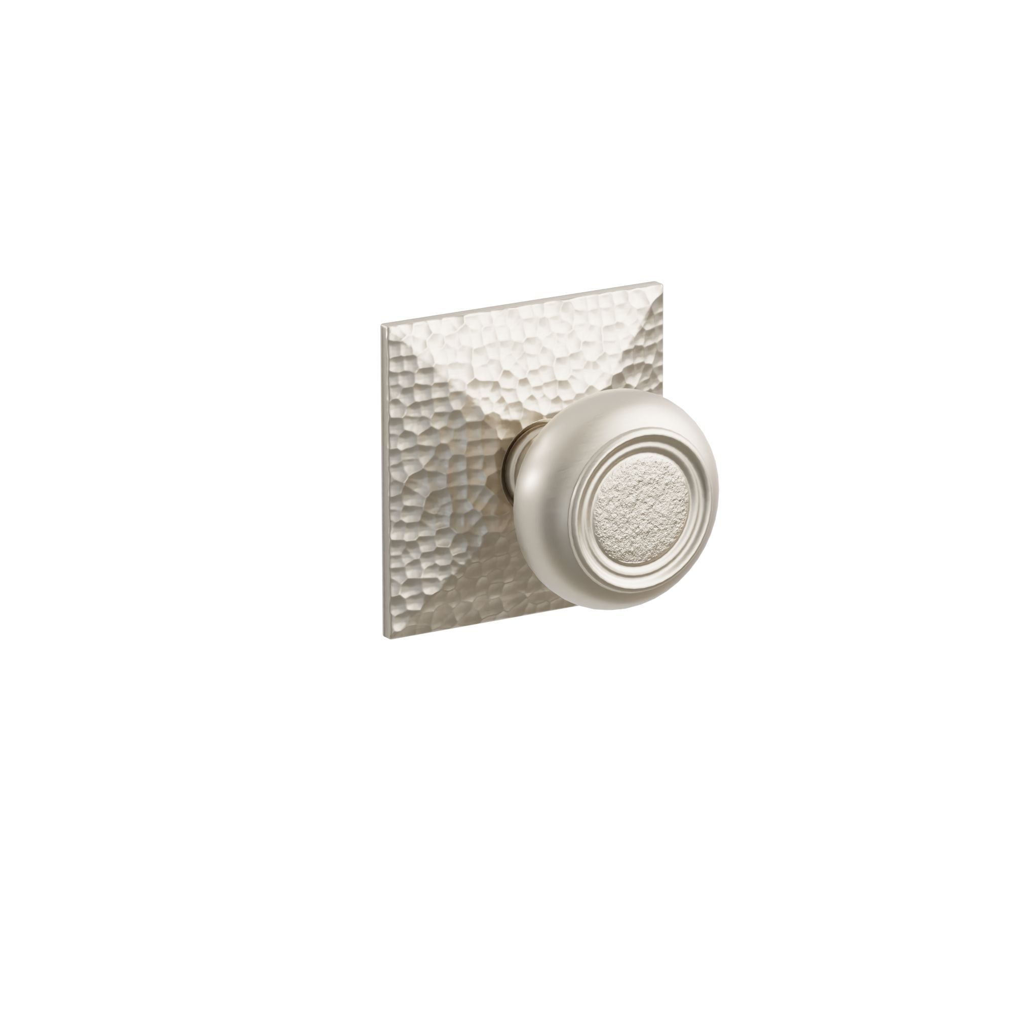 Emtek Belmont Knob Set with Hammered Rosette
