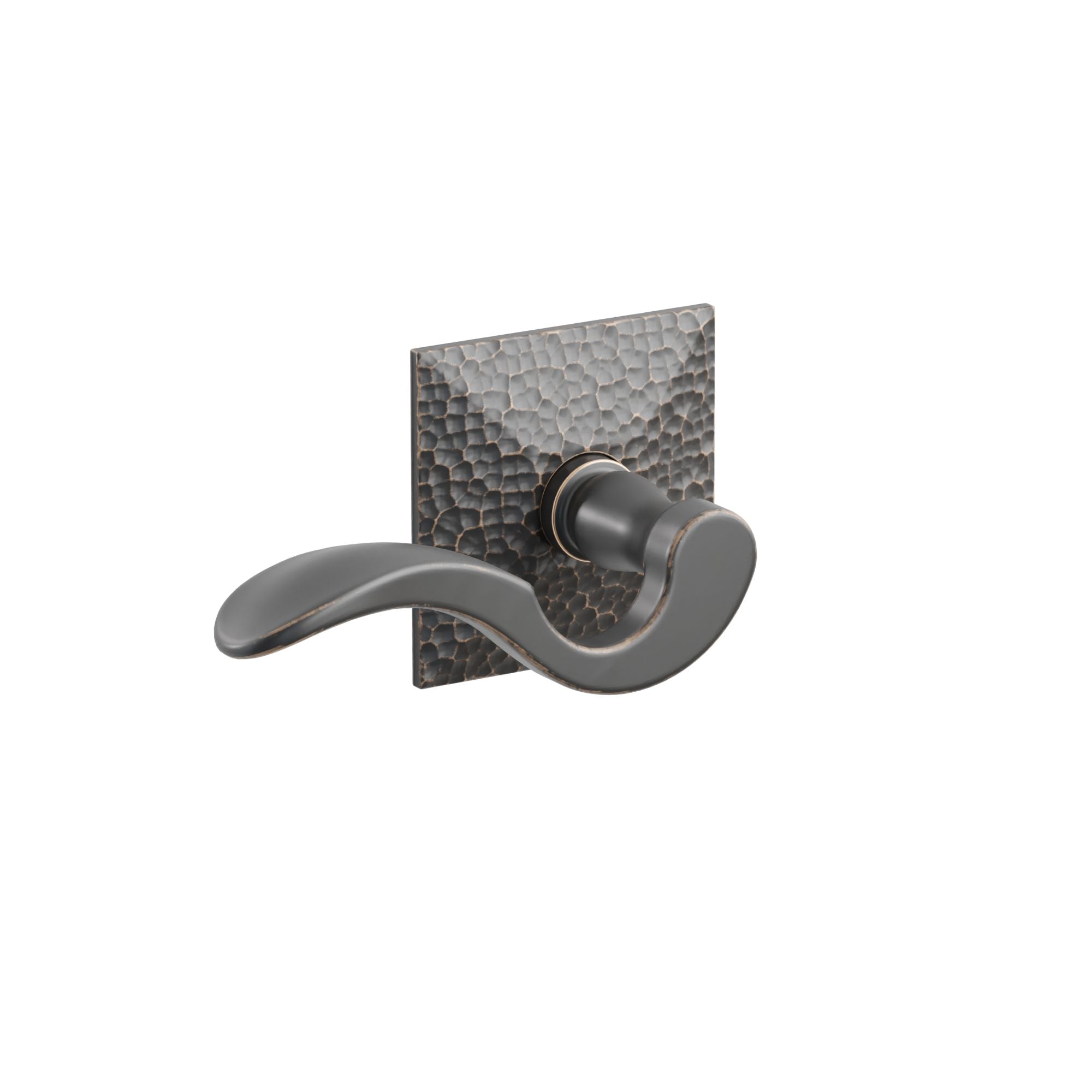 Emtek Breslin Lever Set with Hammered Rosette