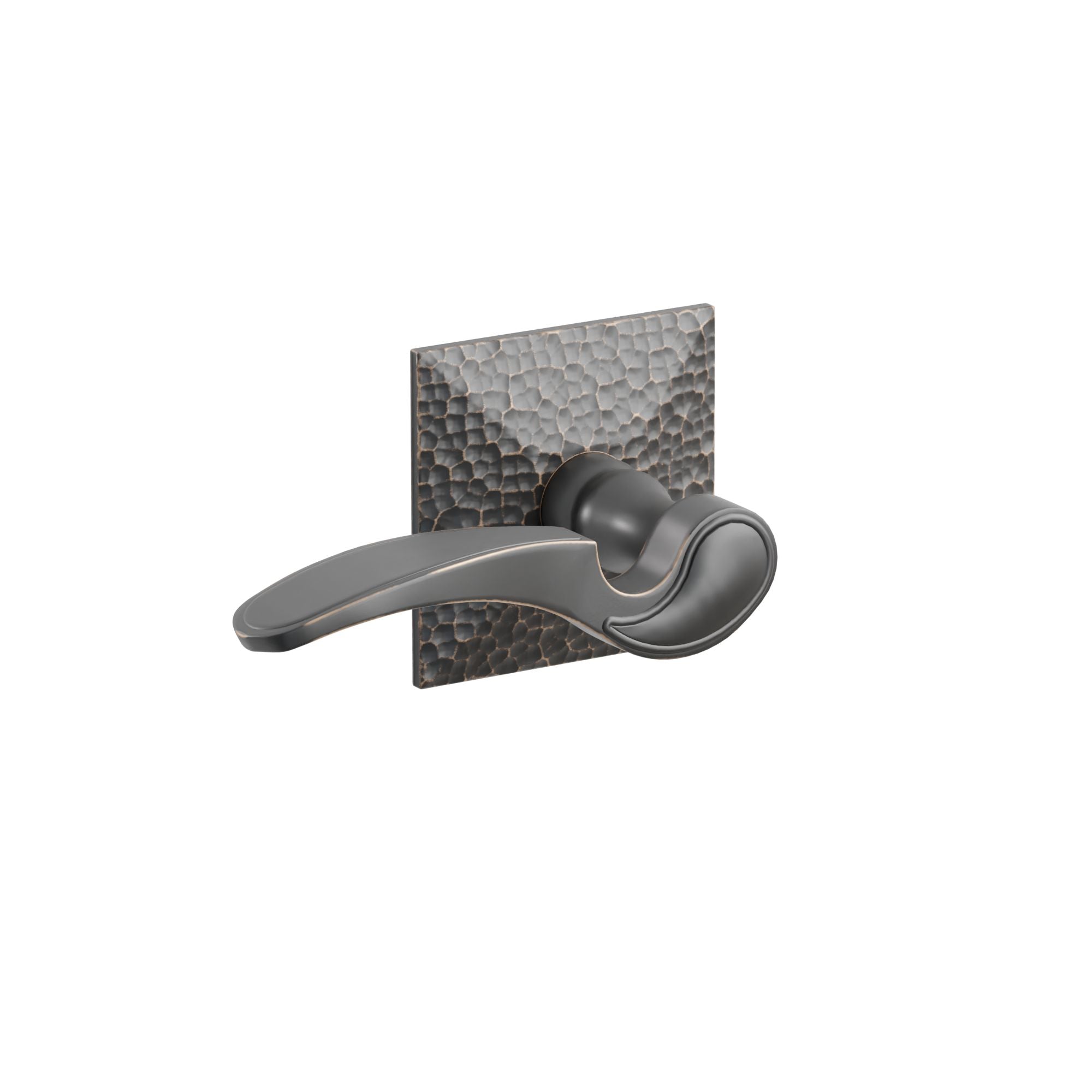 Emtek Breslin Lever Set with Hammered Rosette