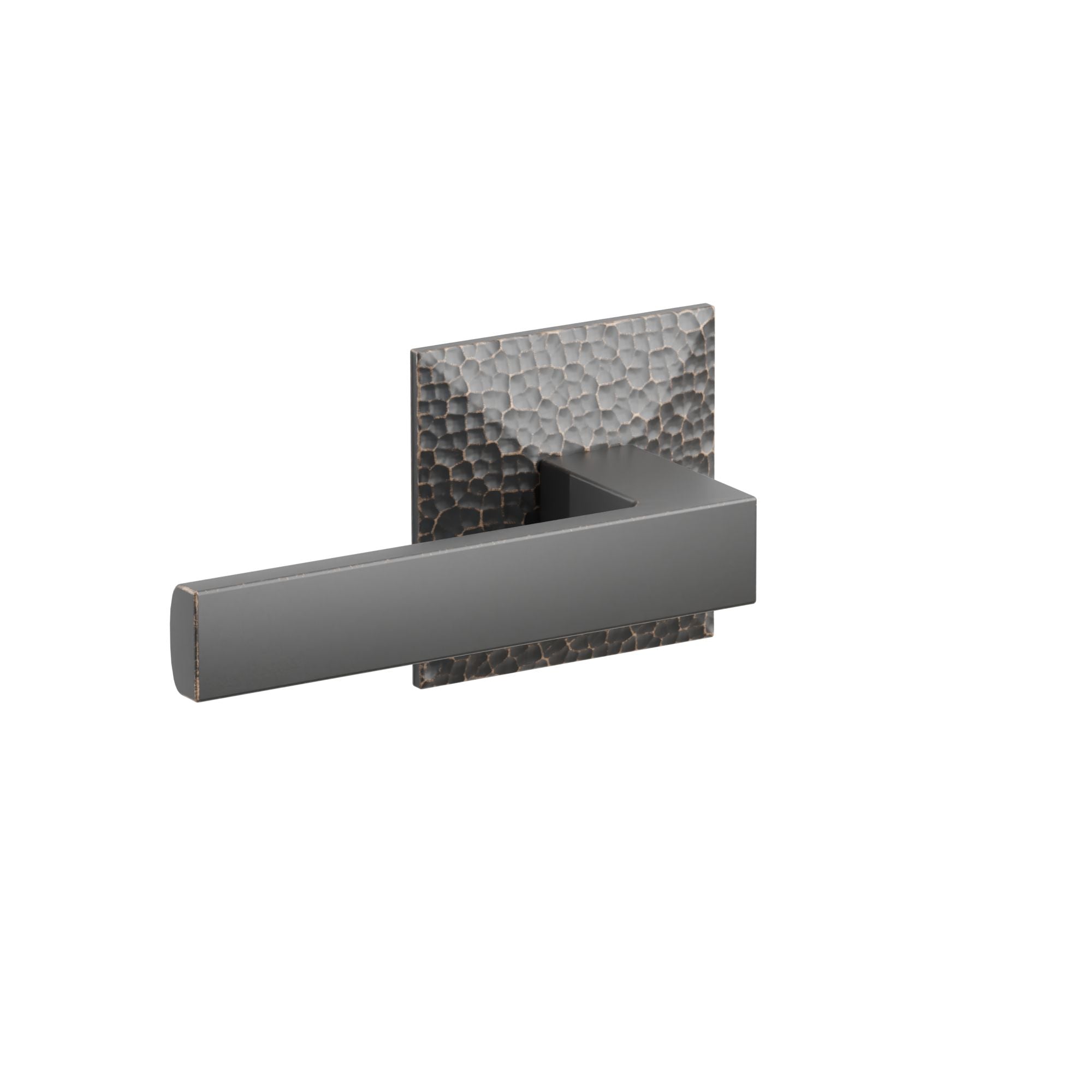 Emtek Concealed Fastener Dumont Lever Set With Hammered Rosette