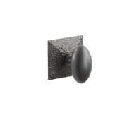 Emtek Egg Knob Set with Hammered Rosette